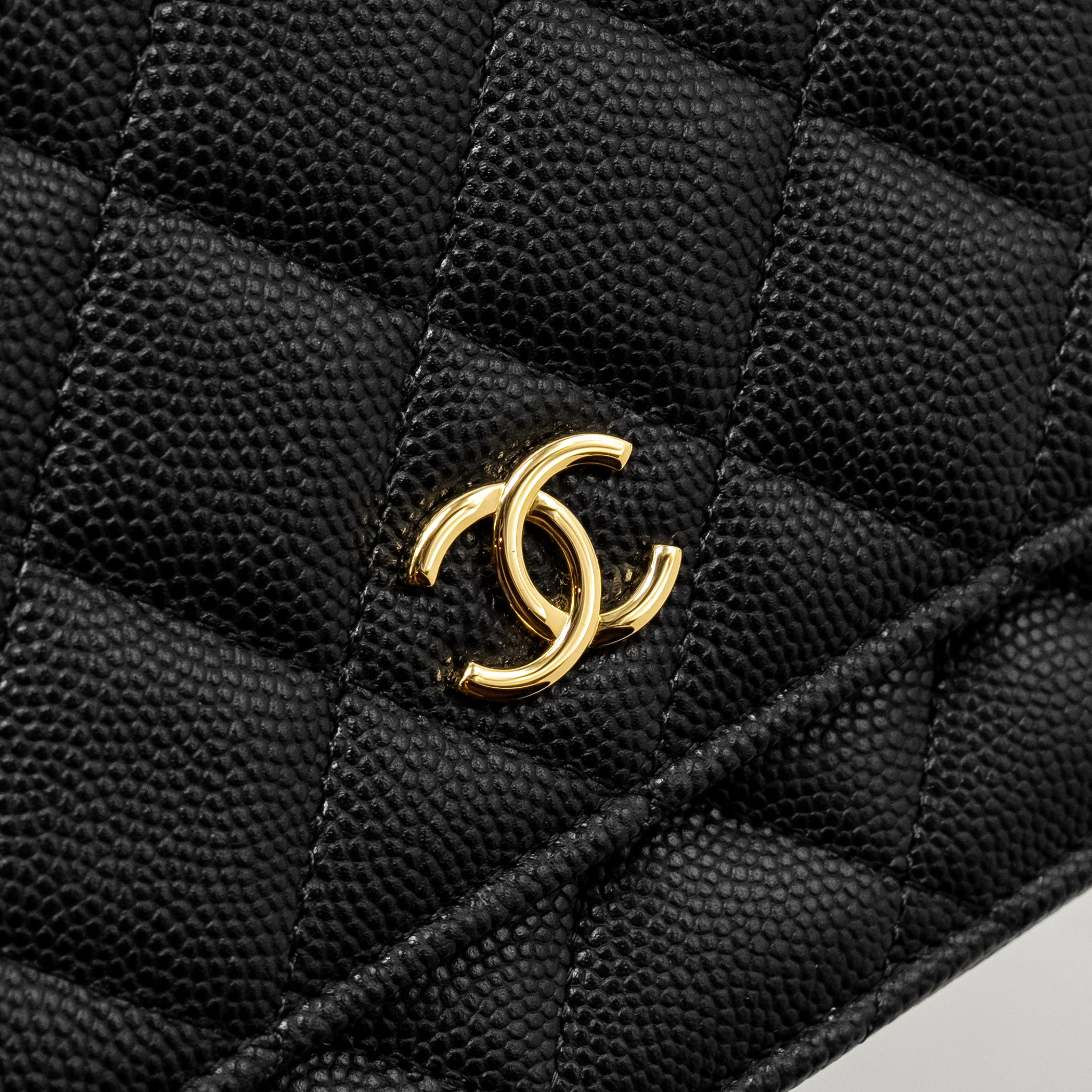 Chanel Coco Casino Wallet on Chain Caviar Black GHW (Microchip) - Image 12
