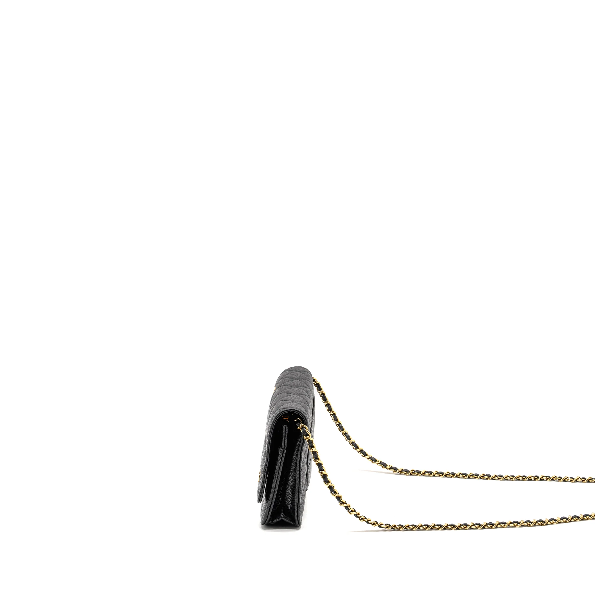 Chanel Coco Casino Wallet on Chain Caviar Black GHW (Microchip) - Image 4