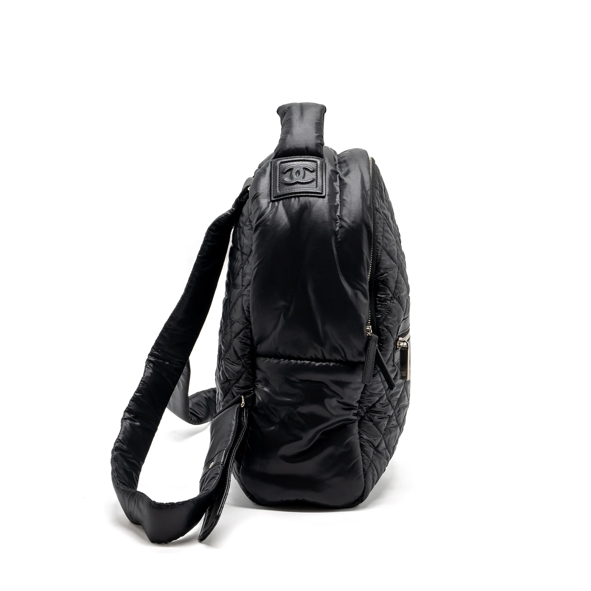 Chanel Coco Cocoon Backpack Quilted Nylon/Leather Black GHW - Image 3