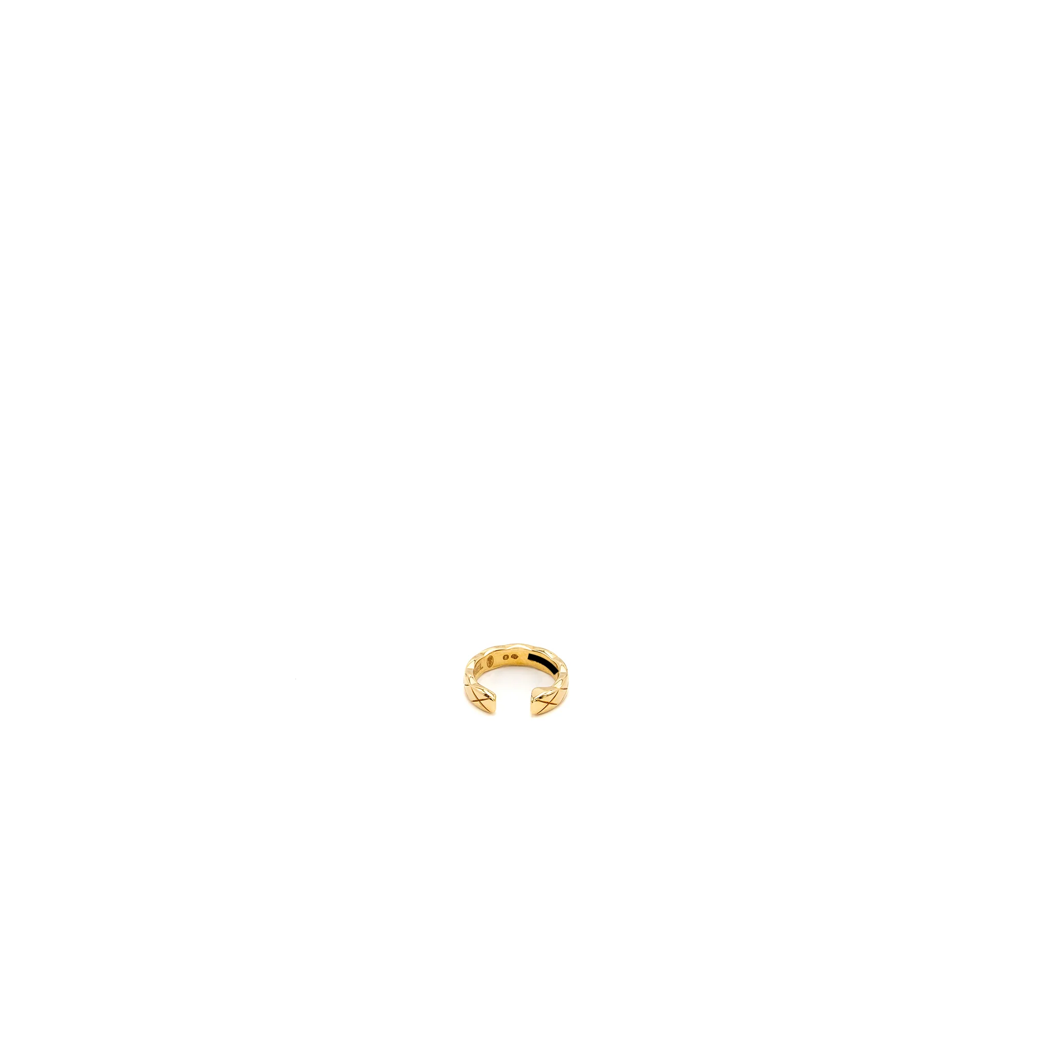 CHANEL Coco Crush Single Earrings Quilted motif Beige Gold, Diamonds - Image 3