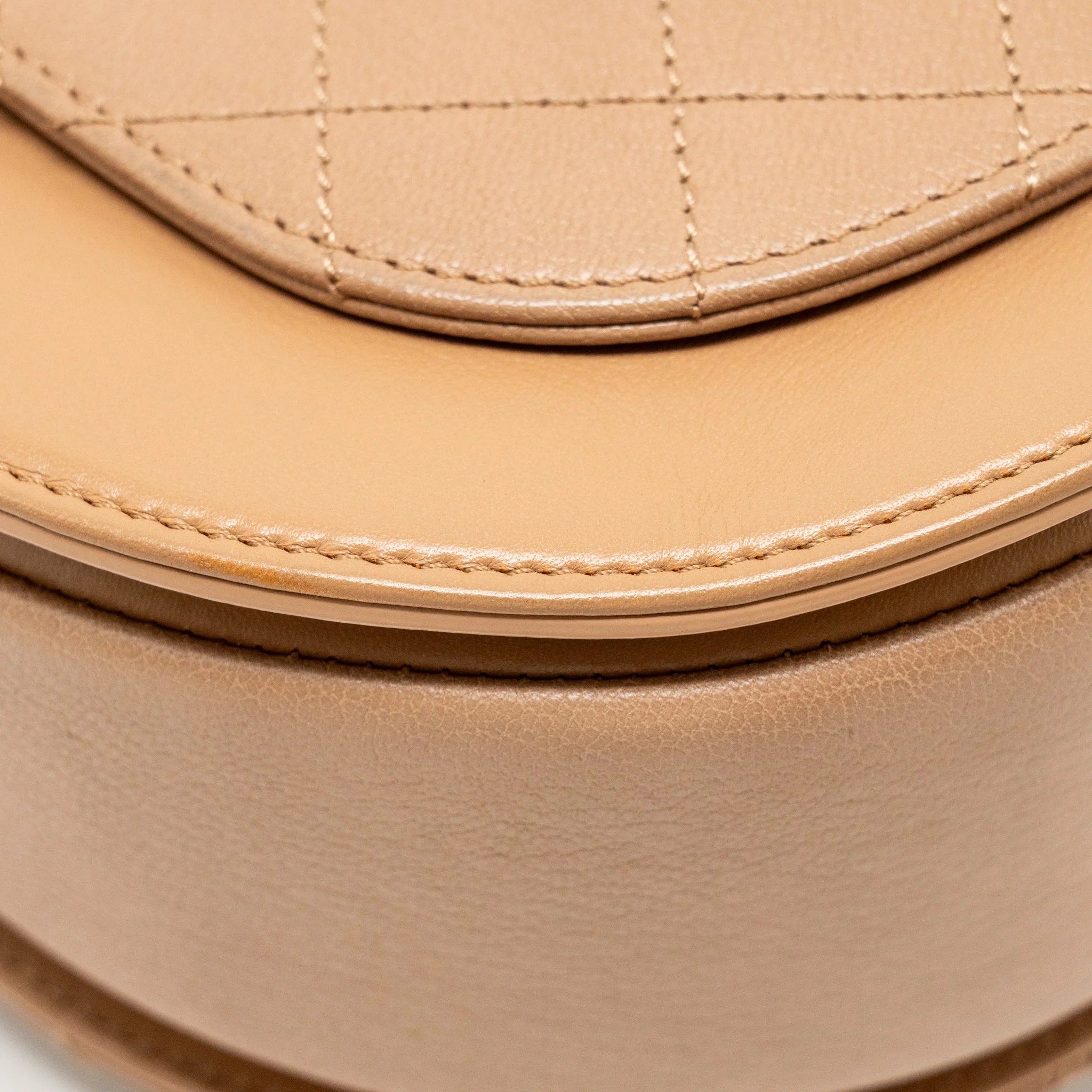 Chanel Coco Curve Flap Bag Calfskin Beige GHW - Image 11