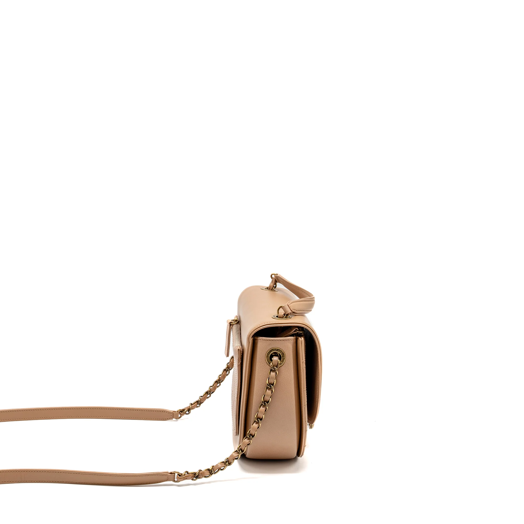 Chanel Coco Curve Flap Bag Calfskin Beige GHW - Image 3