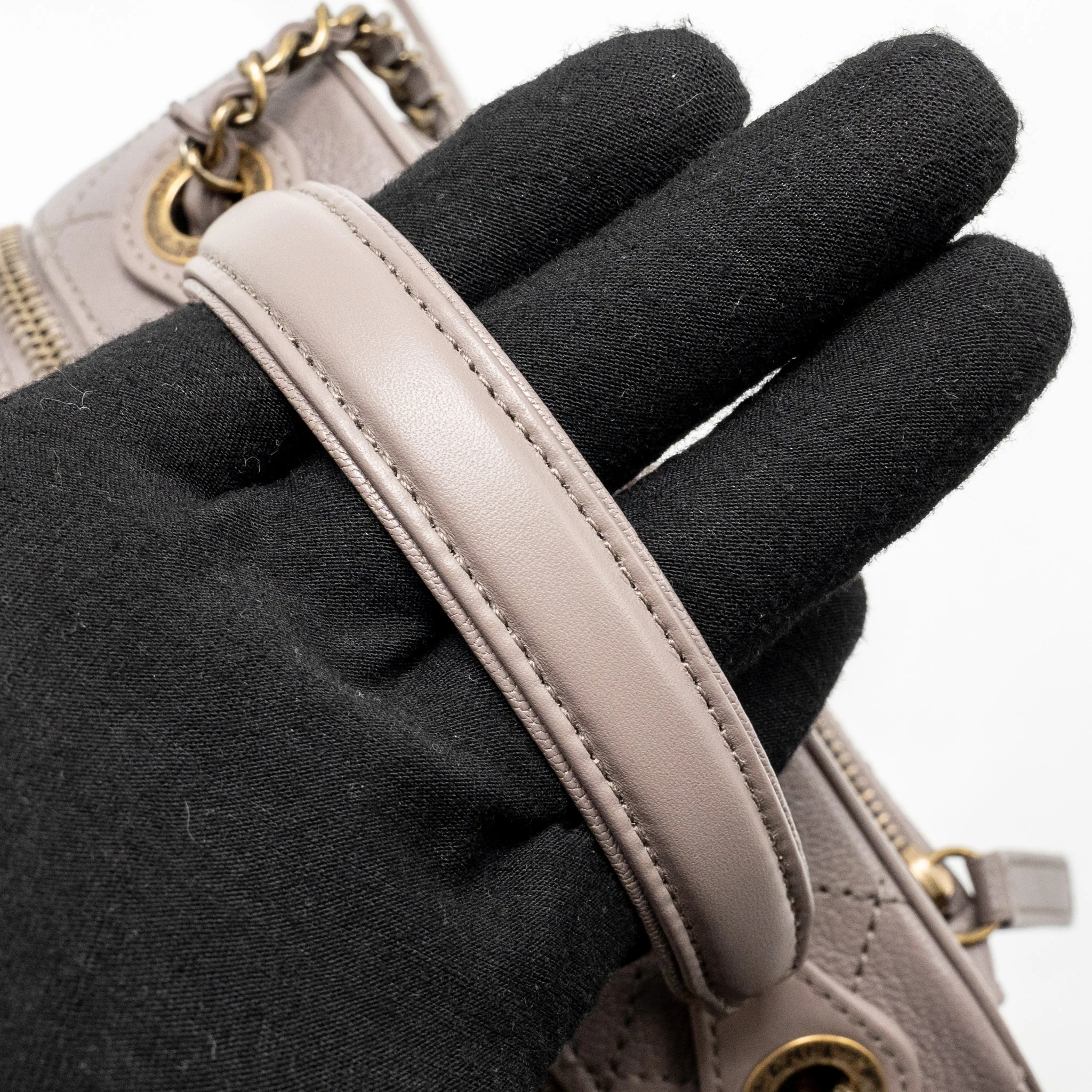 Chanel Coco Curve Vanity Bag with Top Handle Calfskin Grey GHW - Image 14