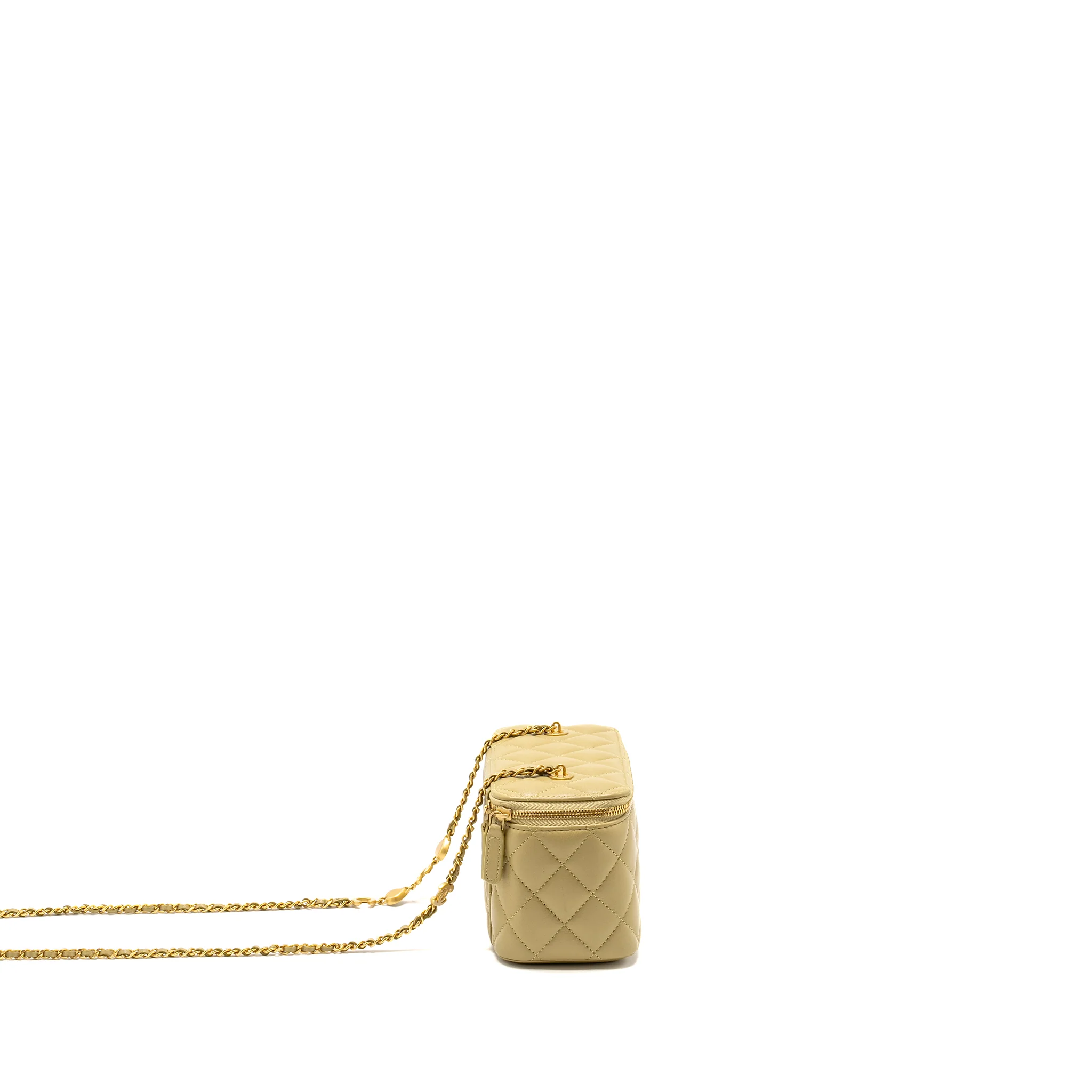 Chanel Coco Letter Long Vanity With Chain Lambskin Green GHW (Microchip) - Image 3