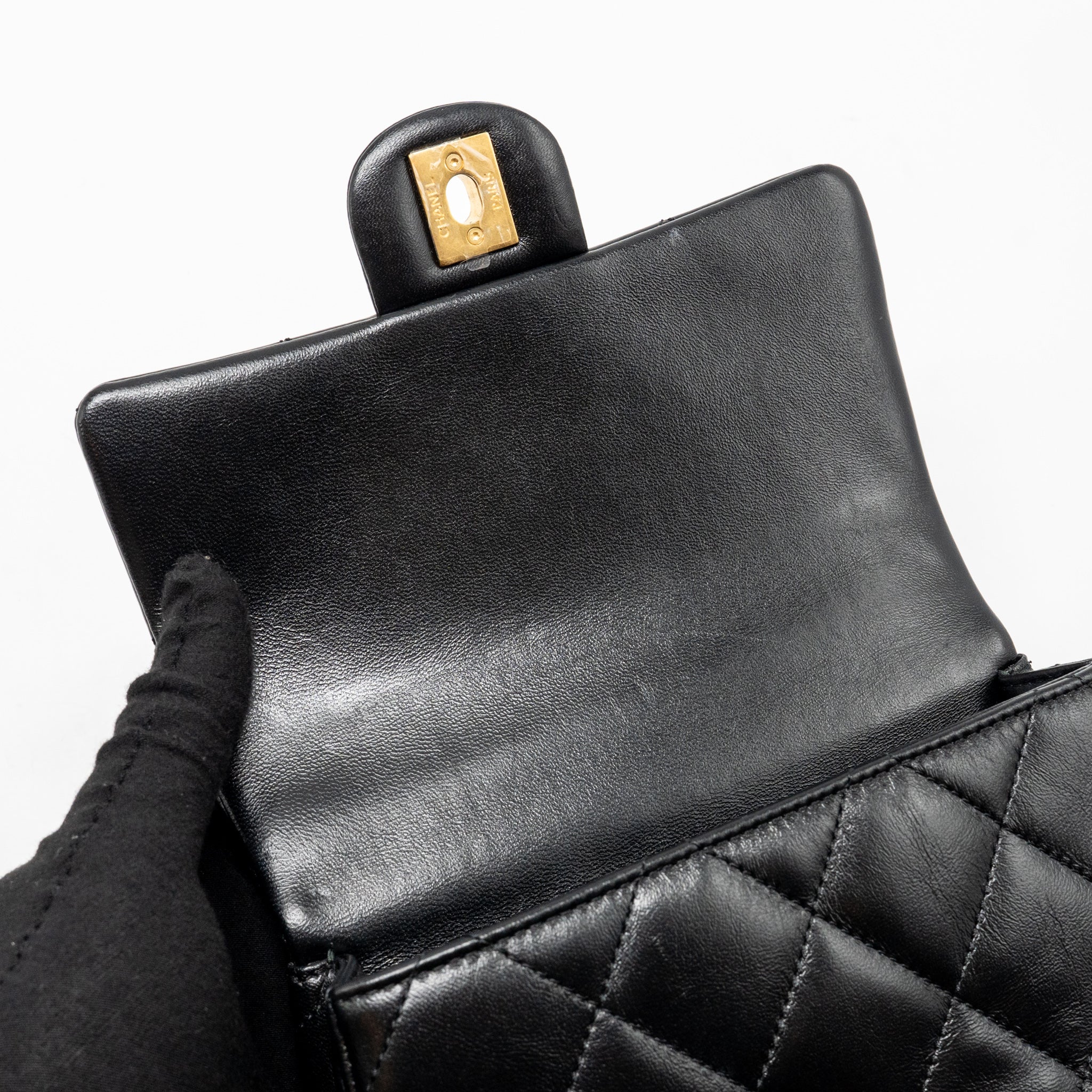 Chanel Coco Love Flap Bag Adjustable Chain Lambskin Black GHW (Microchip) - Image 14