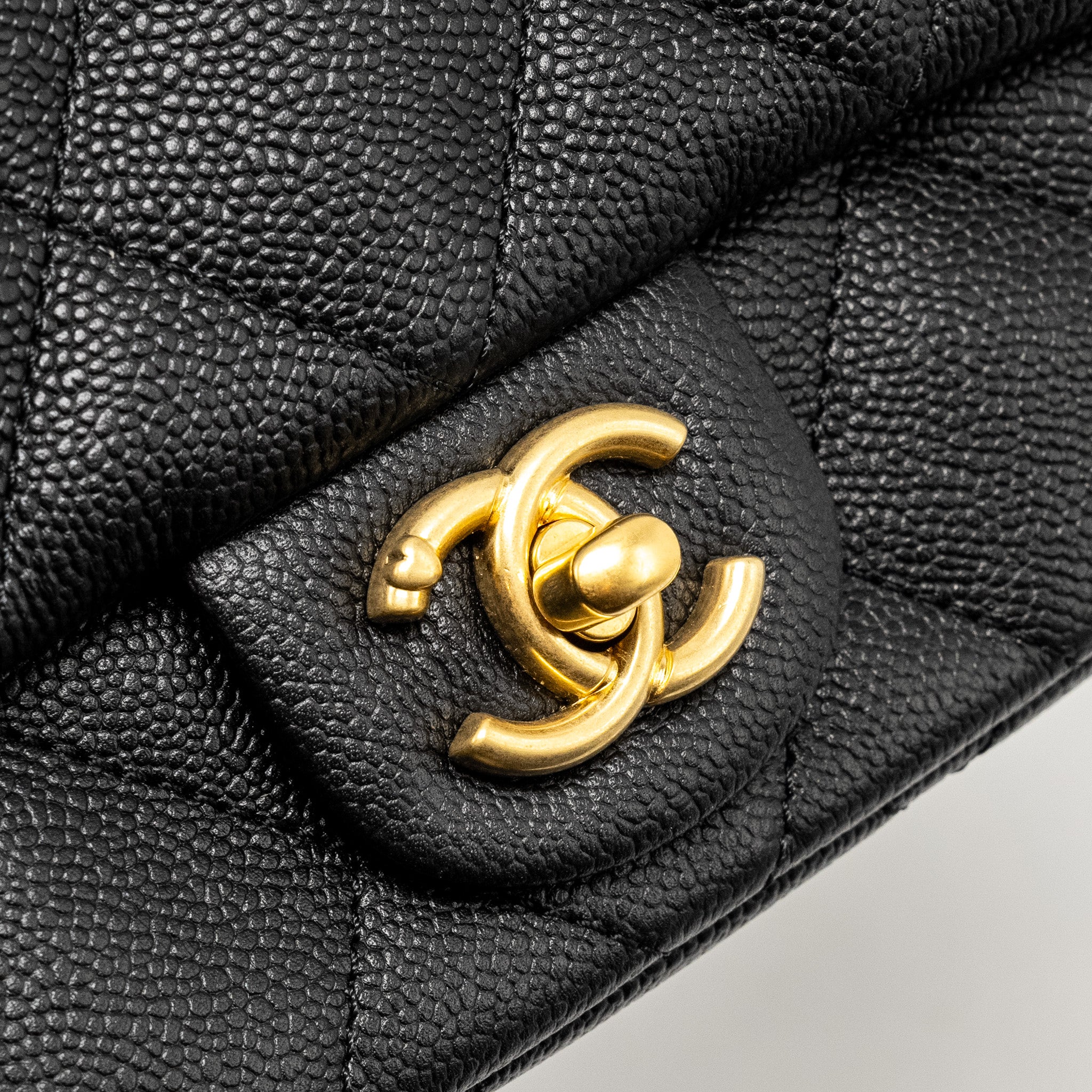 Chanel Coco Love Flap Bag with Adjustable Chain Caviar Black GHW (Microchip) - Image 12