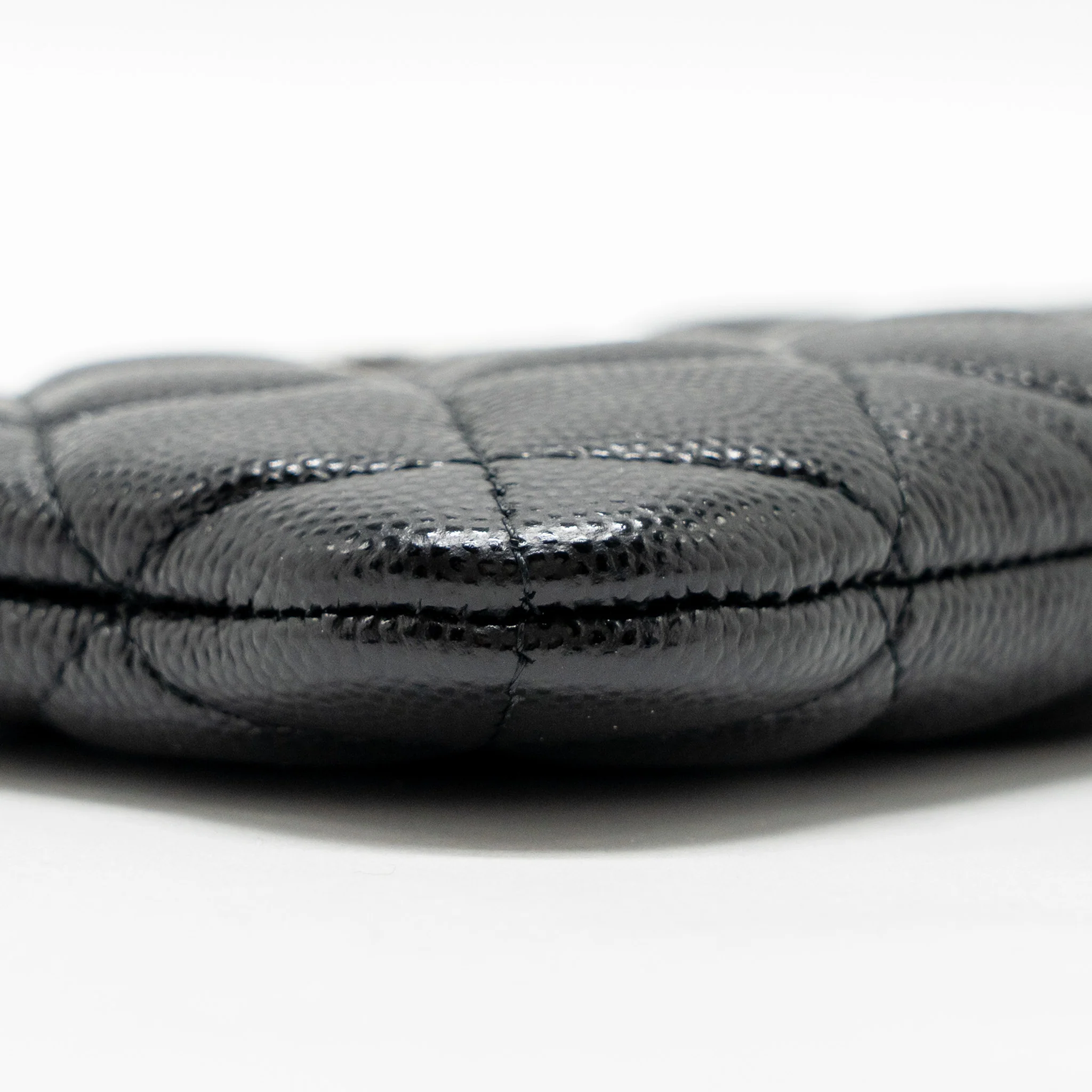 Chanel Detailed CC Small O-Case Pouch Caviar Black SHW (Microchip) - Image 6
