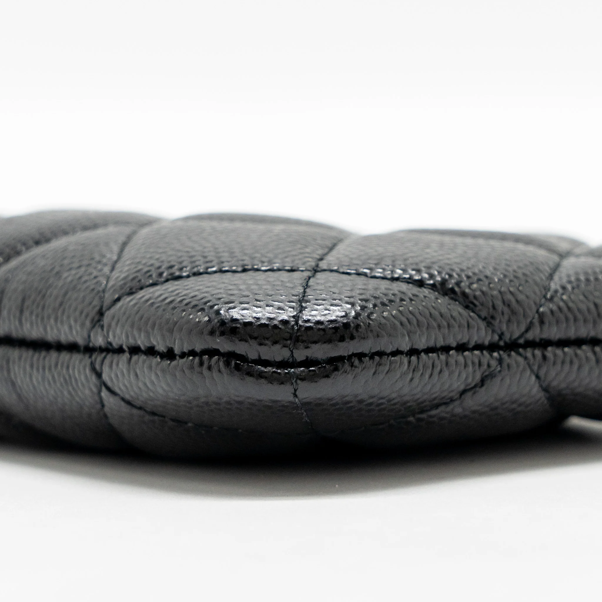 Chanel Detailed CC Small O-Case Pouch Caviar Black SHW (Microchip) - Image 7