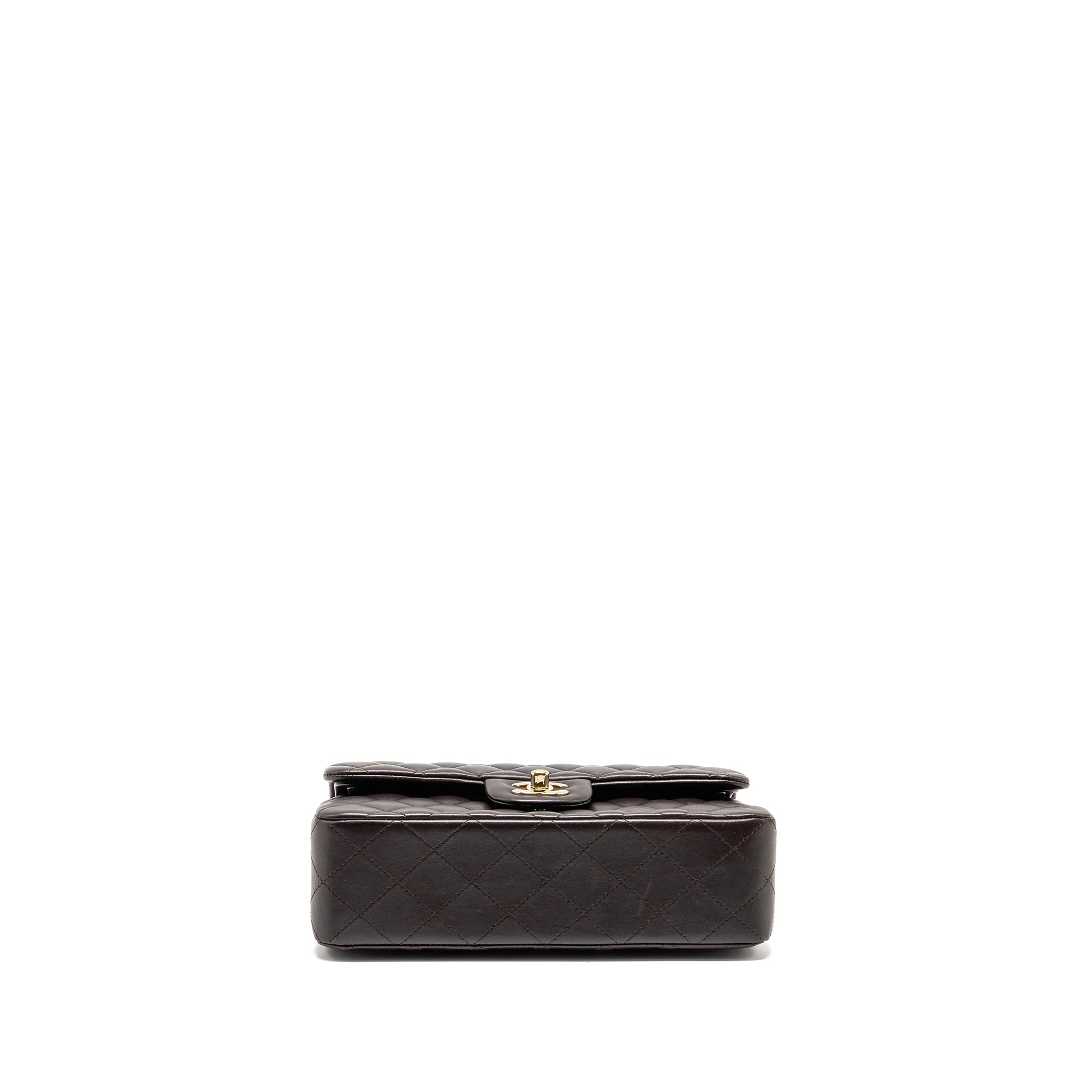 Chanel Small Classic Double Flap Bag Lambskin Dark Brown LGHW (Microchip) - Image 6
