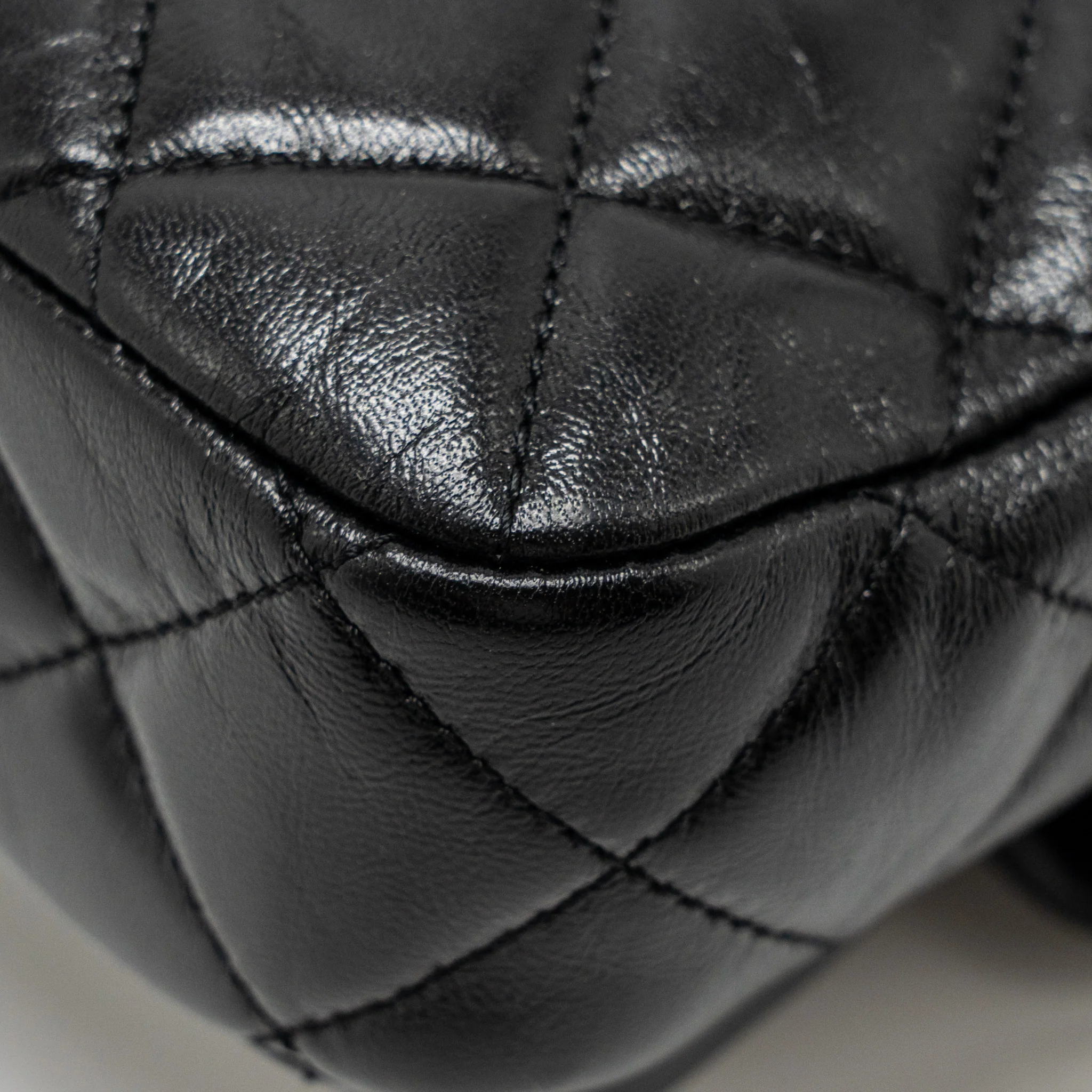Chanel Double pocket top handle messanger bag shiny calfskin black GHW (microchip) - Image 10