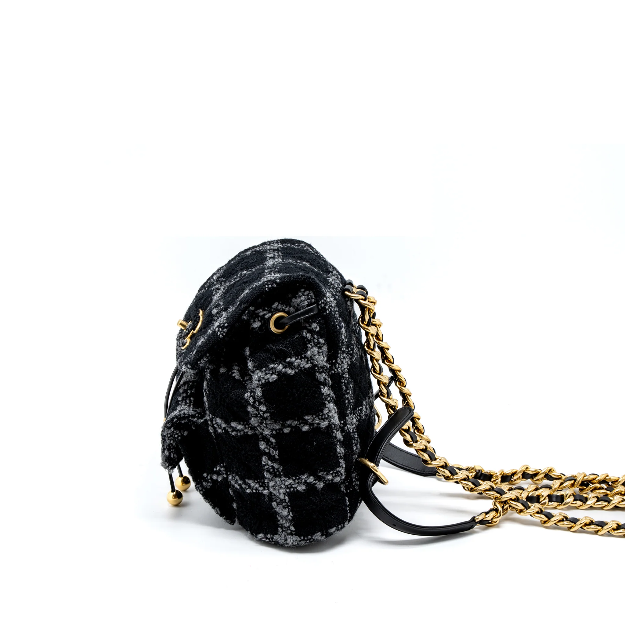 Chanel Duma Backpack Tweed Multicoloured Brushed GHW (Microchip) - Image 4