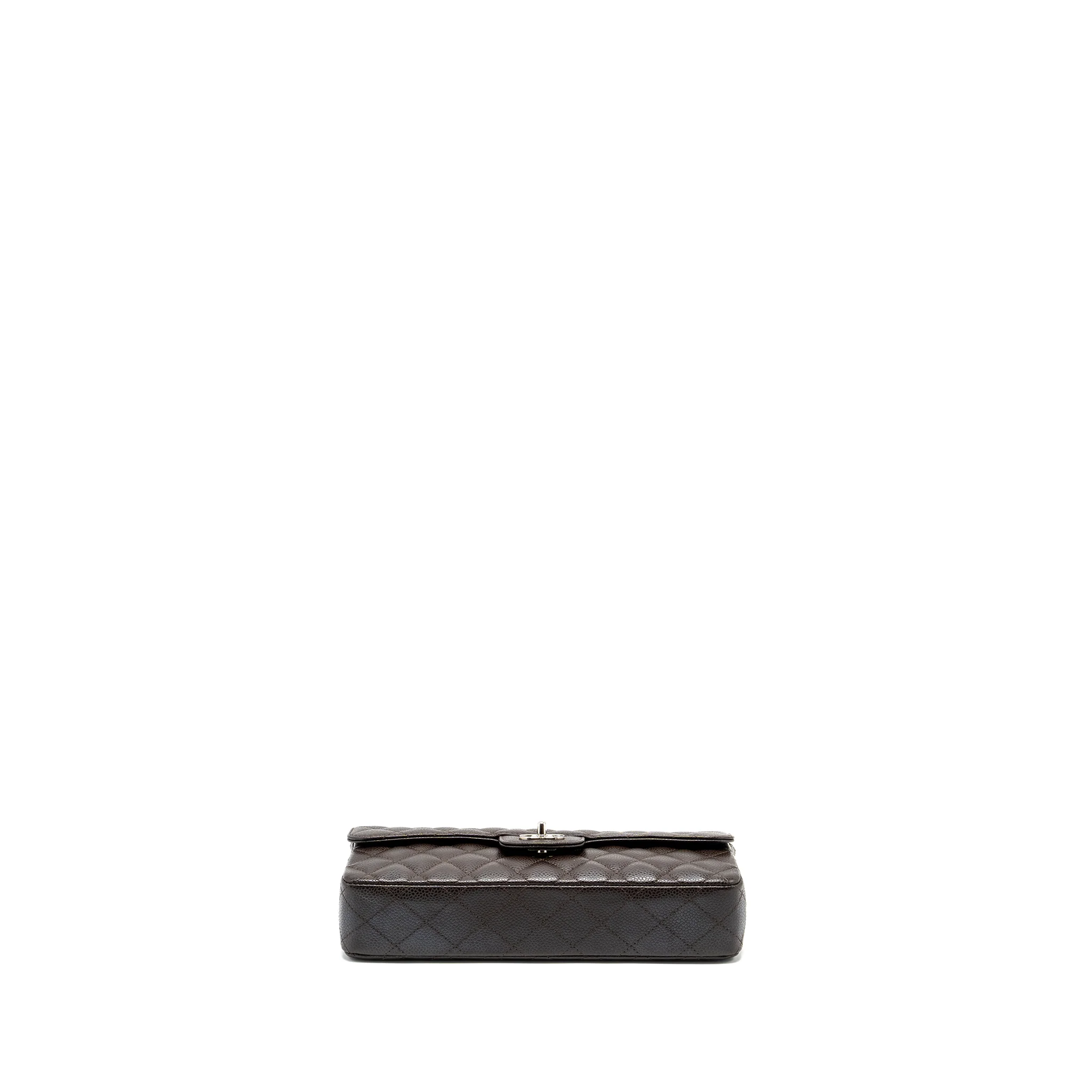 Chanel East West Classic quilted flap bag caviar chocolate SHW - Image 5