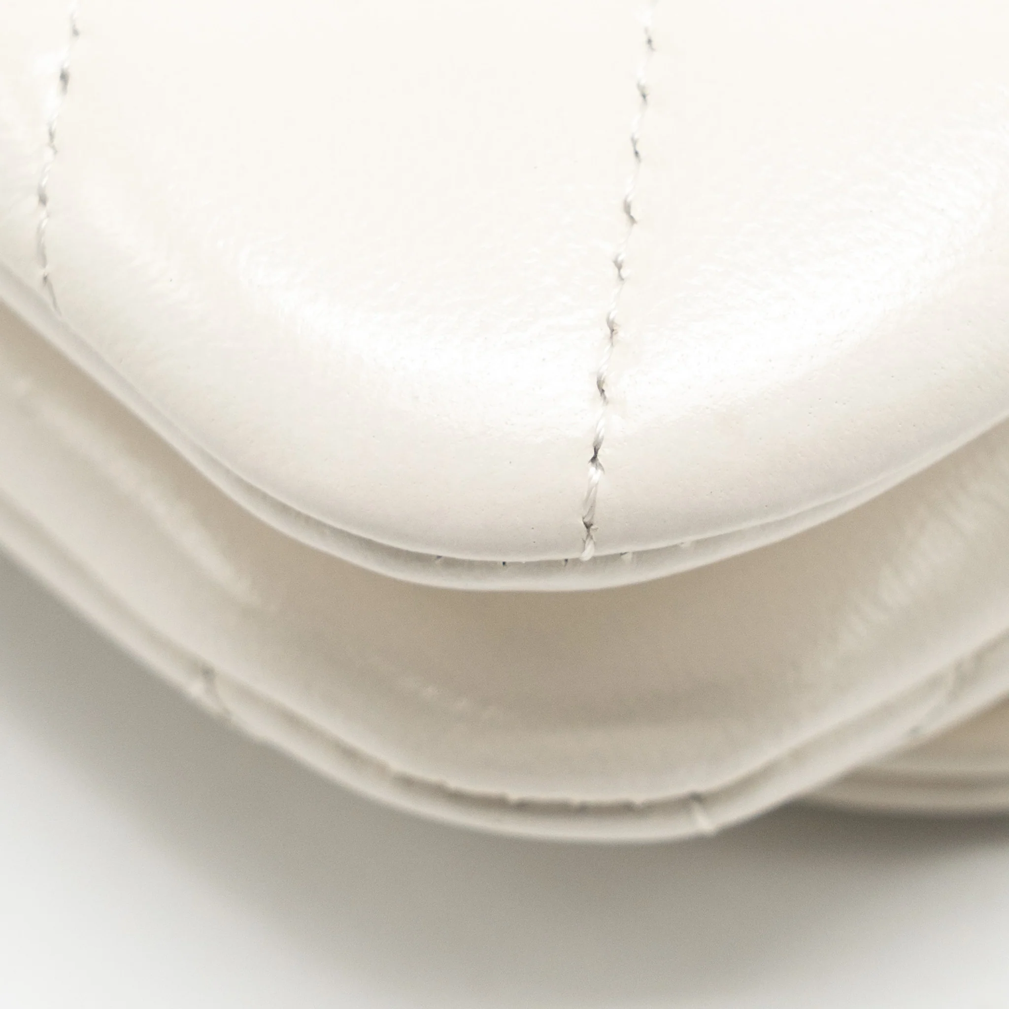 Chanel Flap Phone Holder with Chain Shiny Lambskin White GHW (Microchip) - Image 10