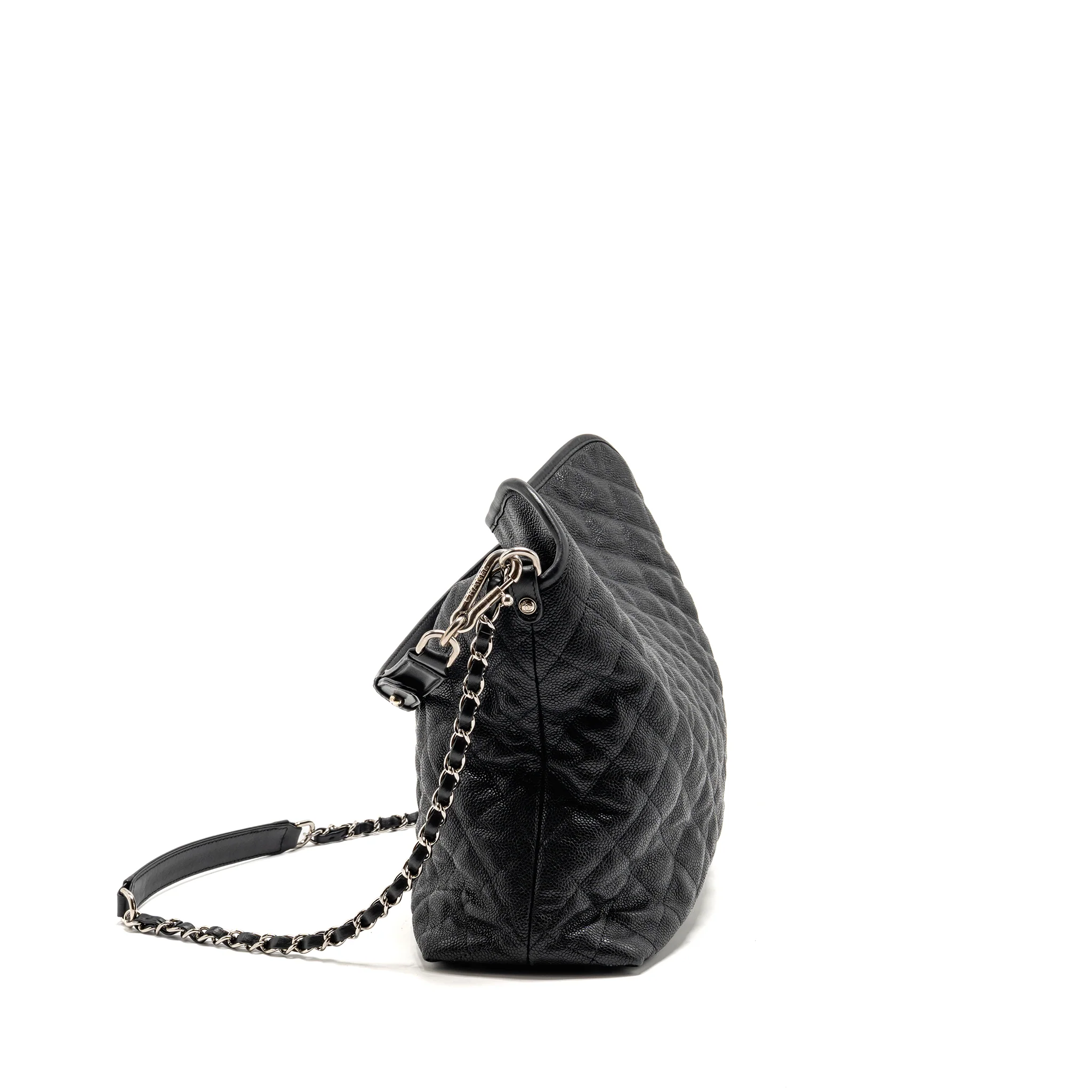 Chanel French Riviera Hobo Bag Caviar Black SHW - Image 3