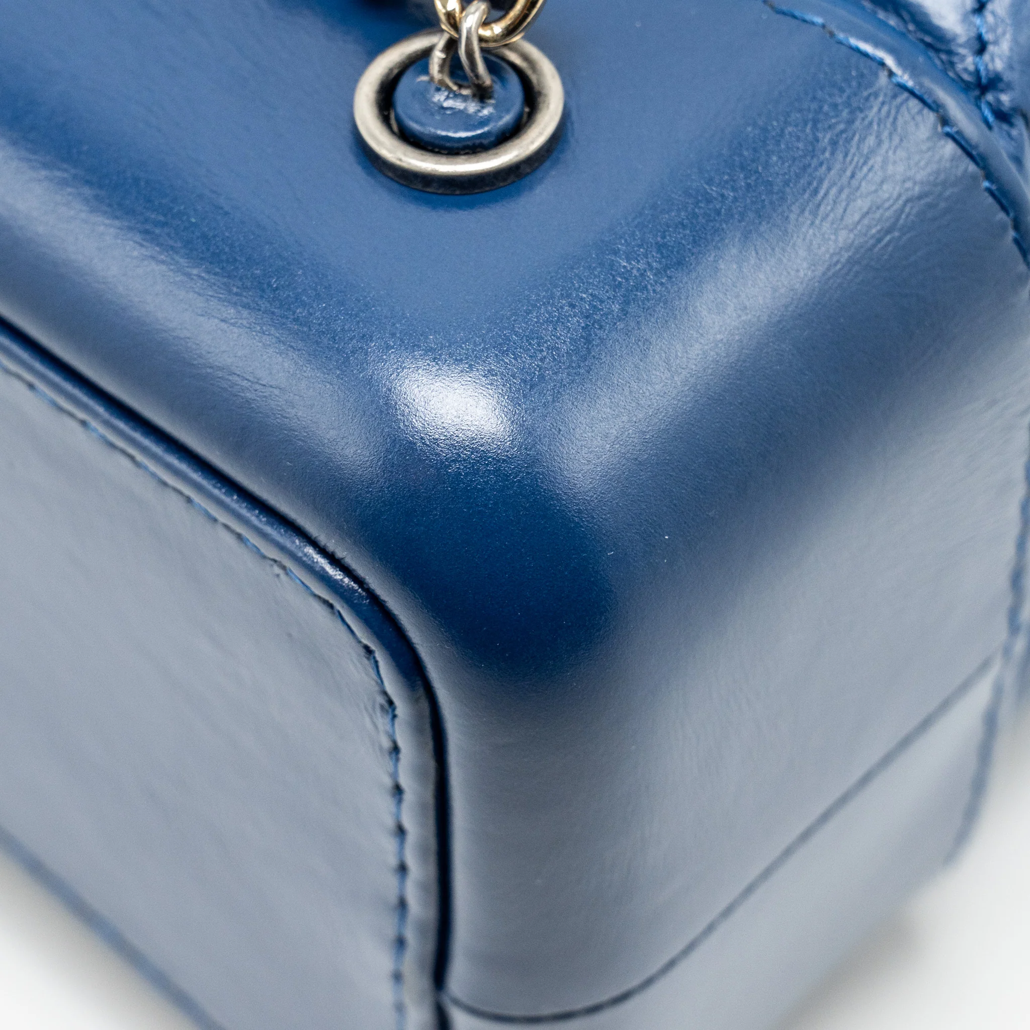 Chanel Gabrielle Backpack Aged Calfskin Blue Multicolour Hardware - Image 10