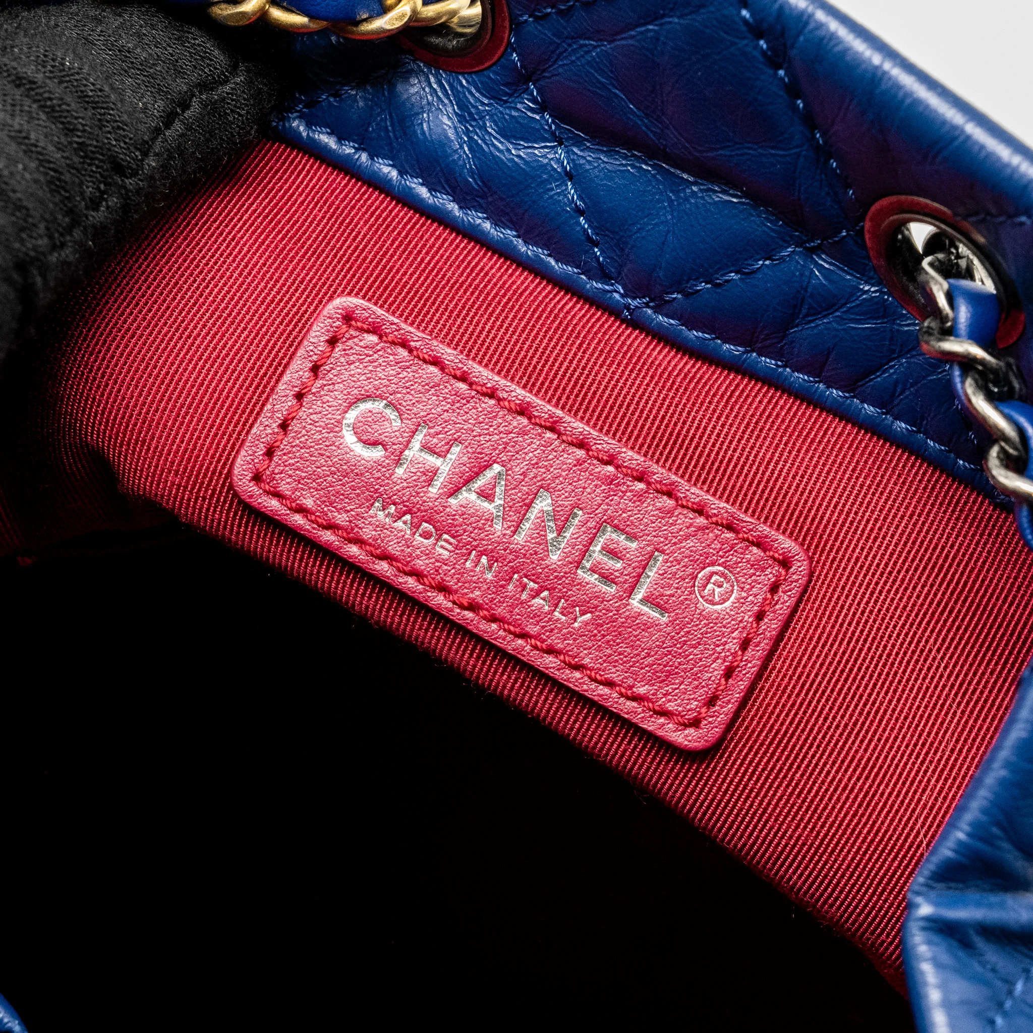 Chanel Gabrielle Backpack Aged Calfskin Blue Multicolour Hardware - Image 14