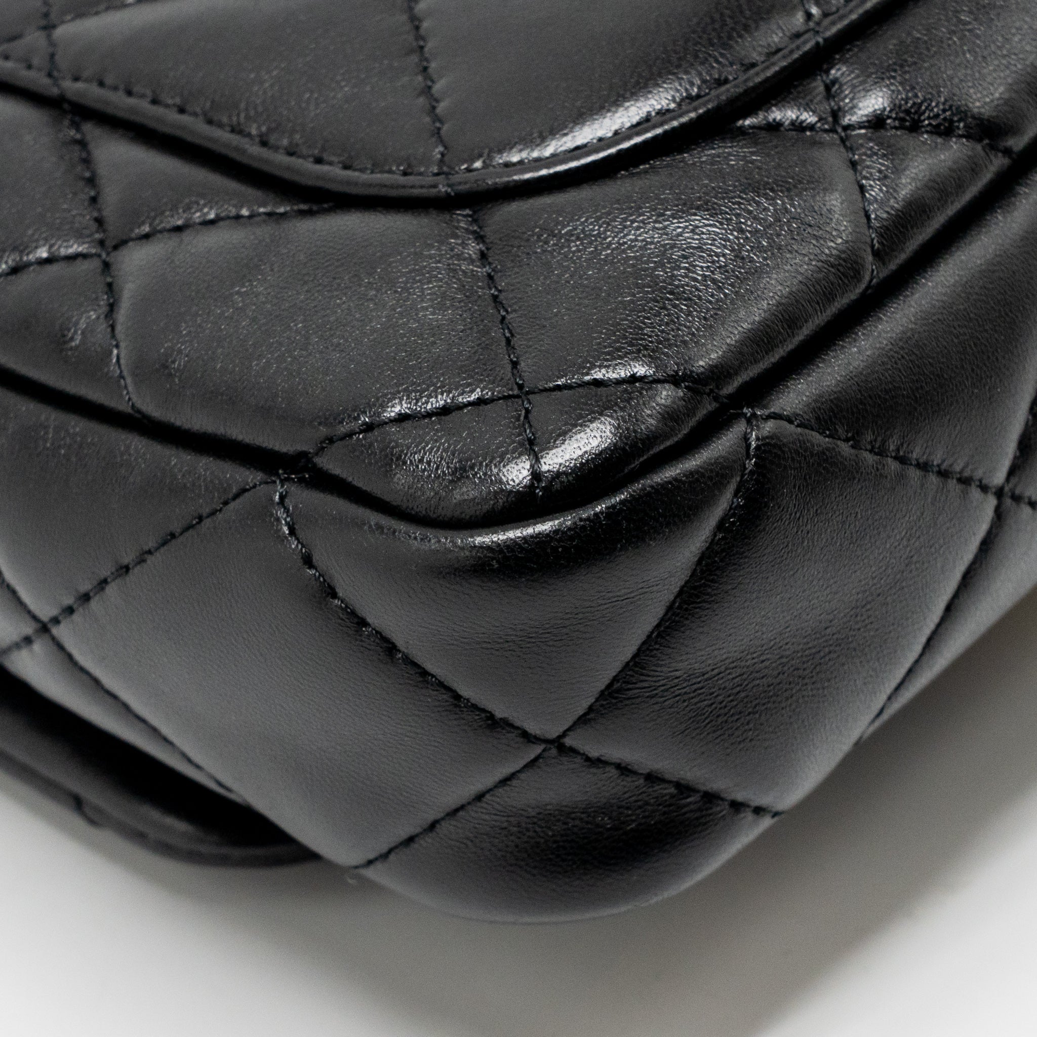 Chanel Giant Chain Flap Bag Lambskin Black GHW (Microchip) - Image 11