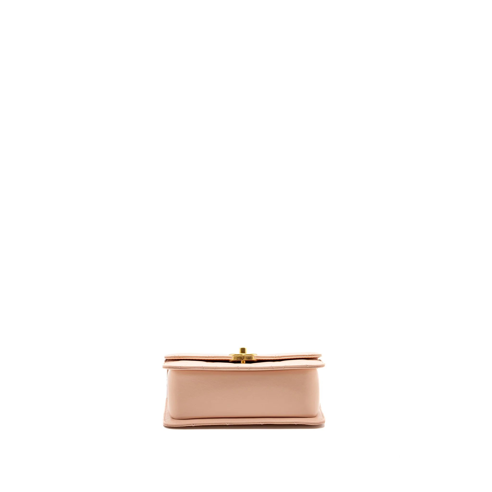 Chanel Gold Crush Mini Flap Bag Calfskin Light Pink GHW (microchip) - Image 5