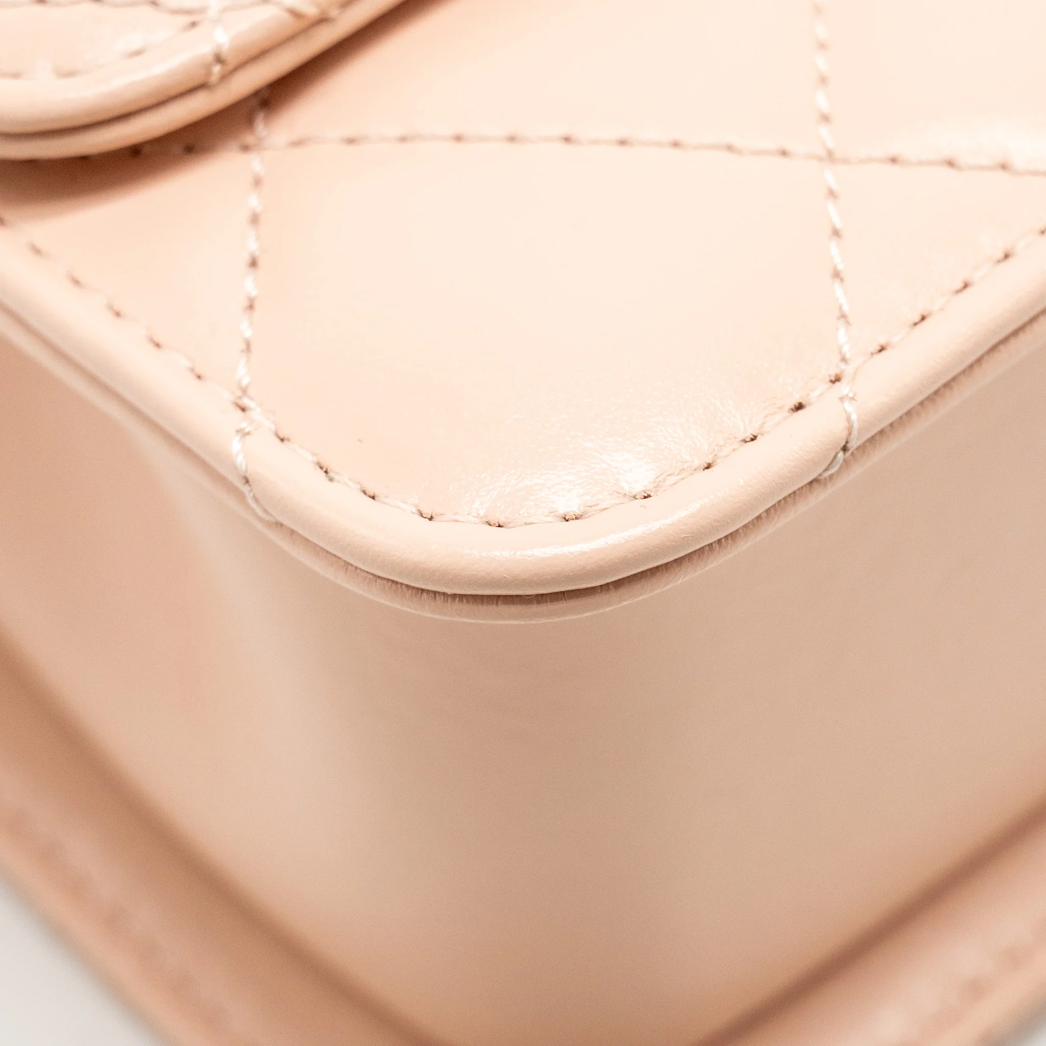 Chanel Gold Crush Mini Flap Bag Calfskin Light Pink GHW (microchip) - Image 8