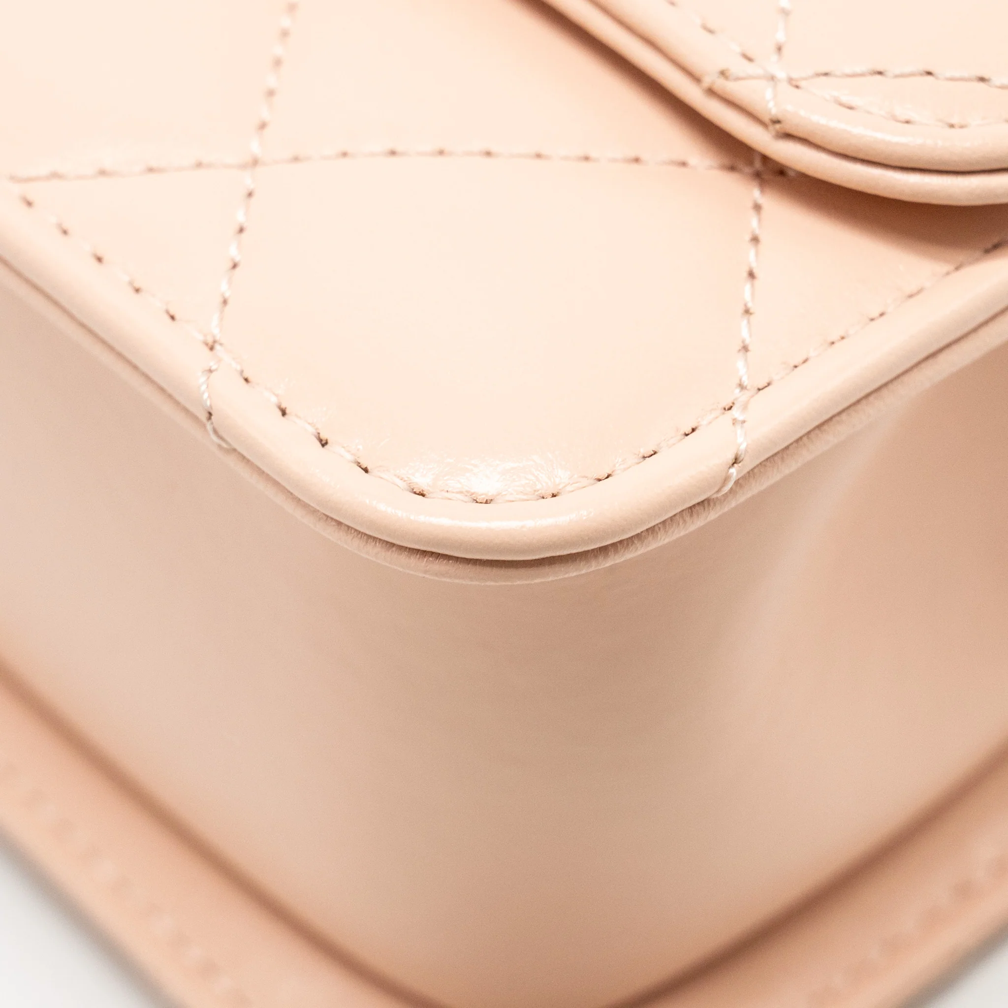 Chanel Gold Crush Mini Flap Bag Calfskin Light Pink GHW (microchip) - Image 9