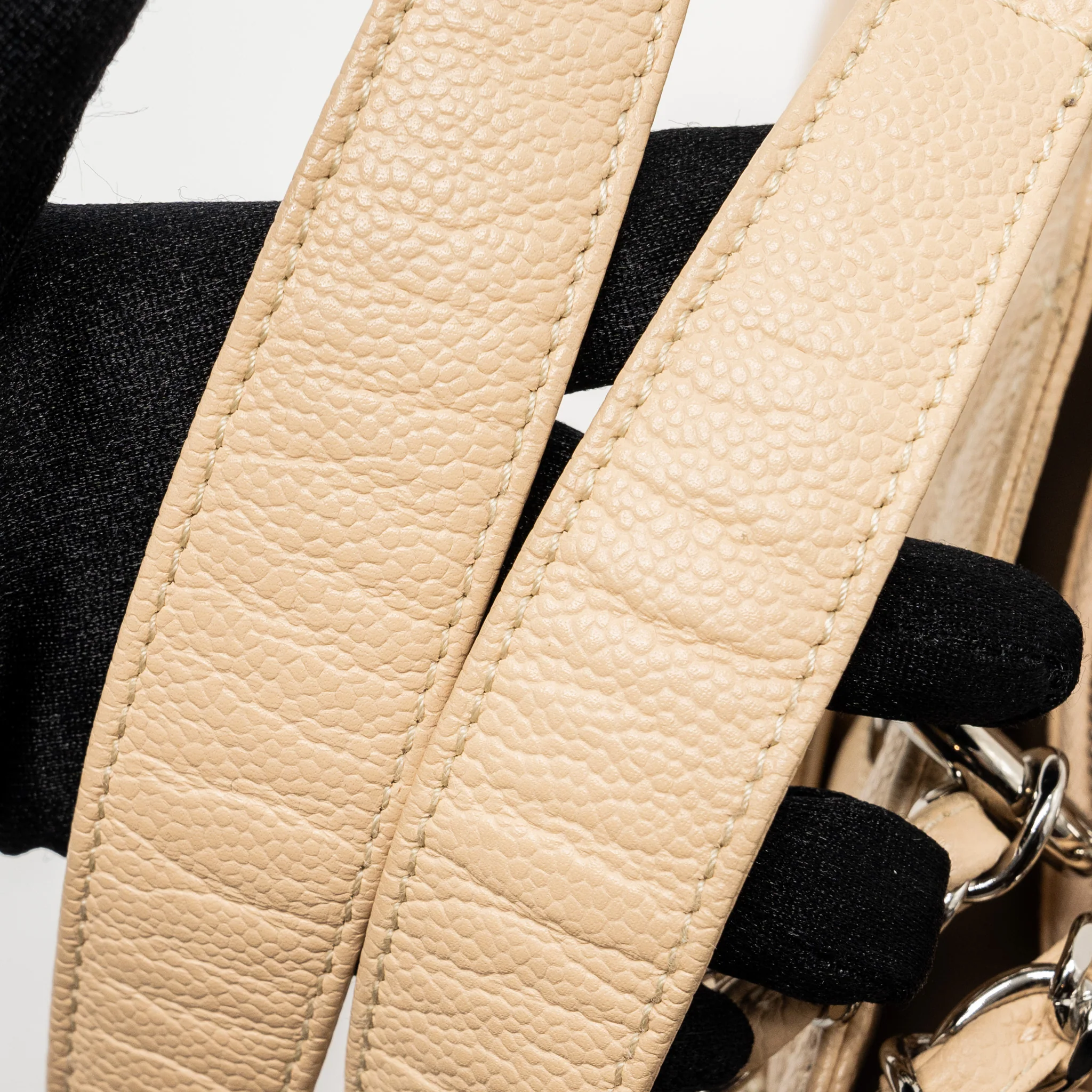 Chanel Grand Shopping Tote Caviar Beige SHW - Image 9