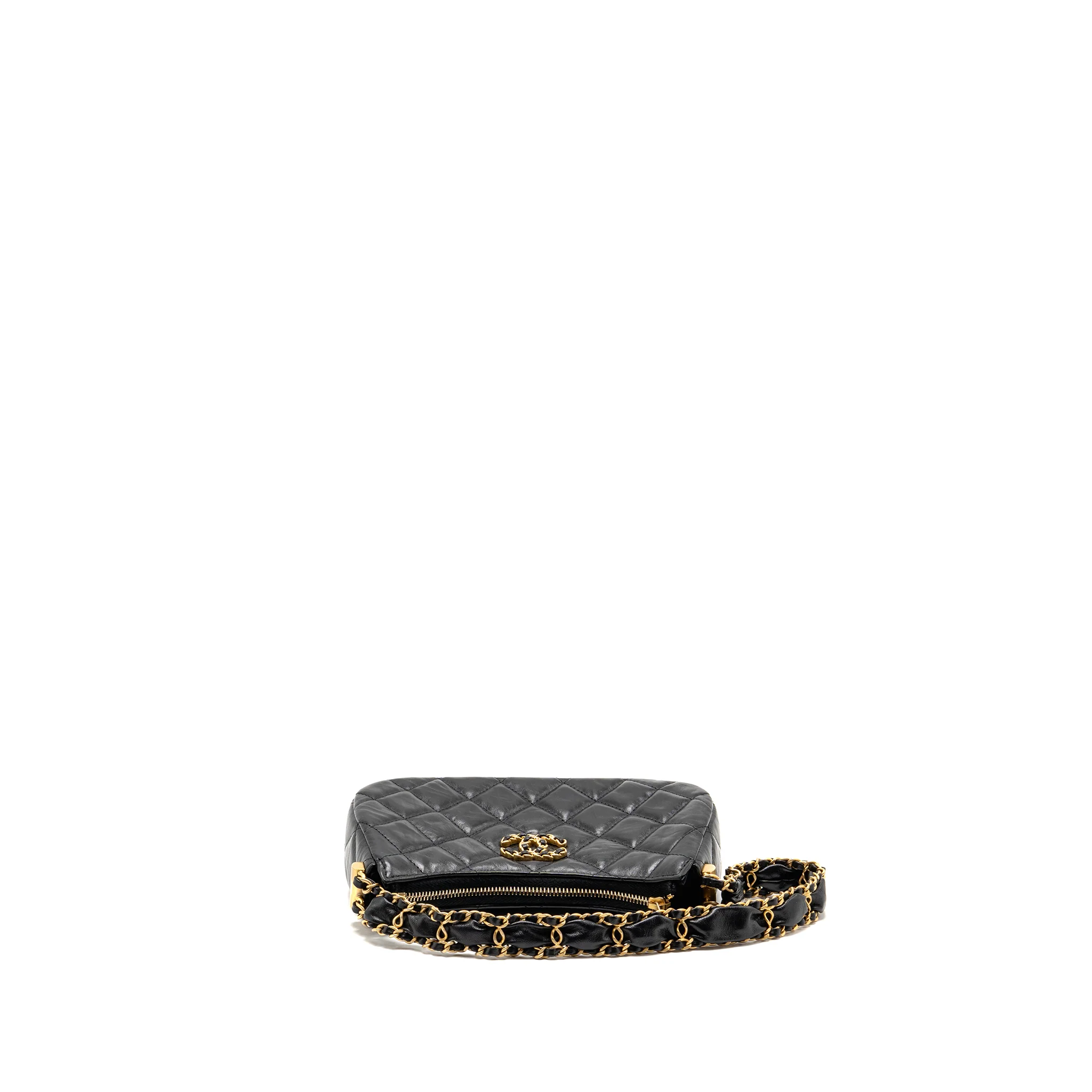 Chanel 23K Small 19 Hobo Shoulder Bag Calfskin Black GHW (Microchip) - Image 5