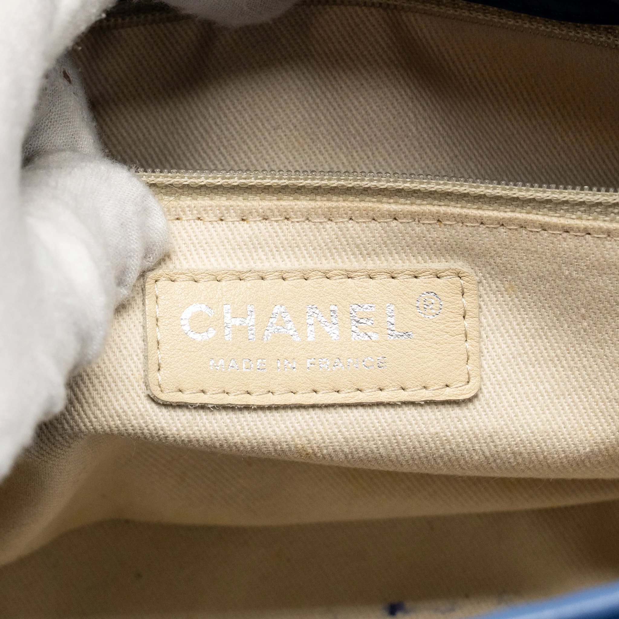 Chanel Hobo Shoulder Bag calfskin Blue SHW - Image 14