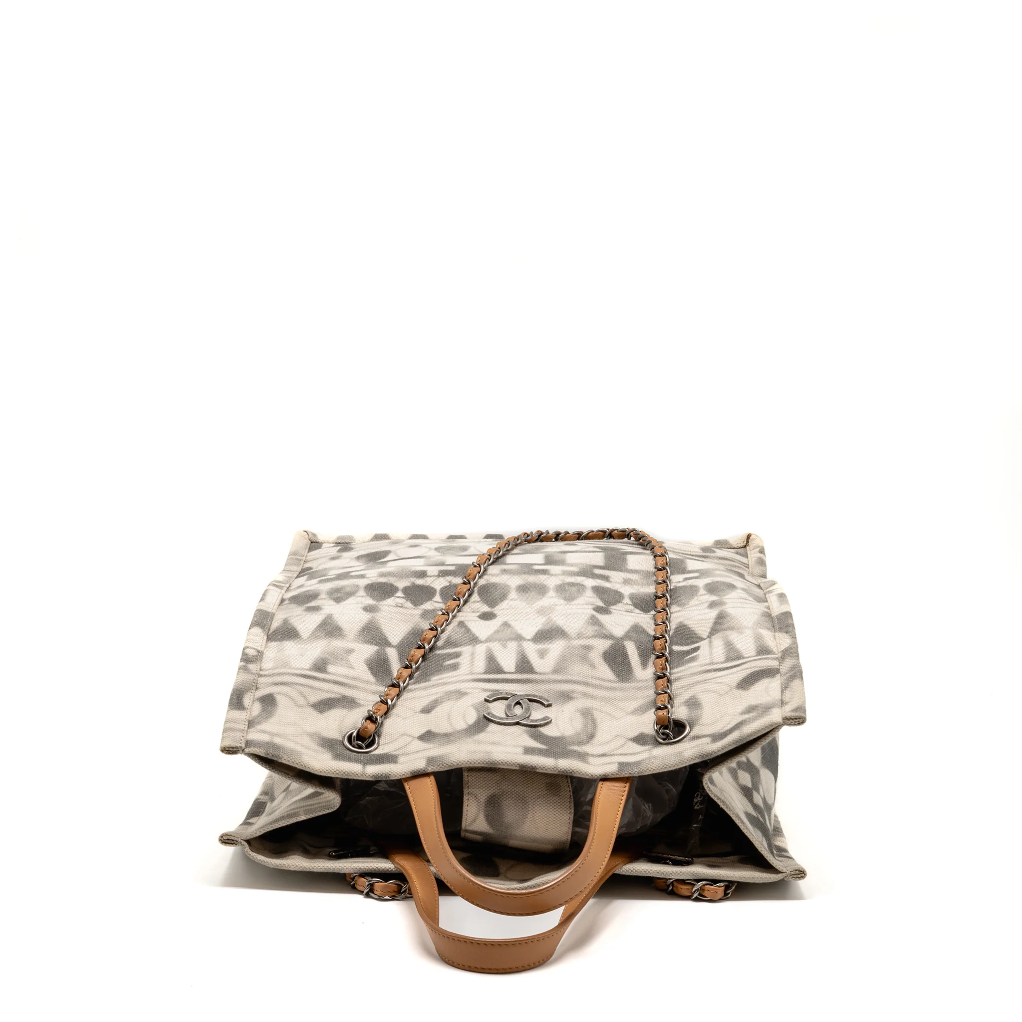 Chanel Iliad Shopping tote bag printed canvas/leather Multicoloured SHW - Image 5