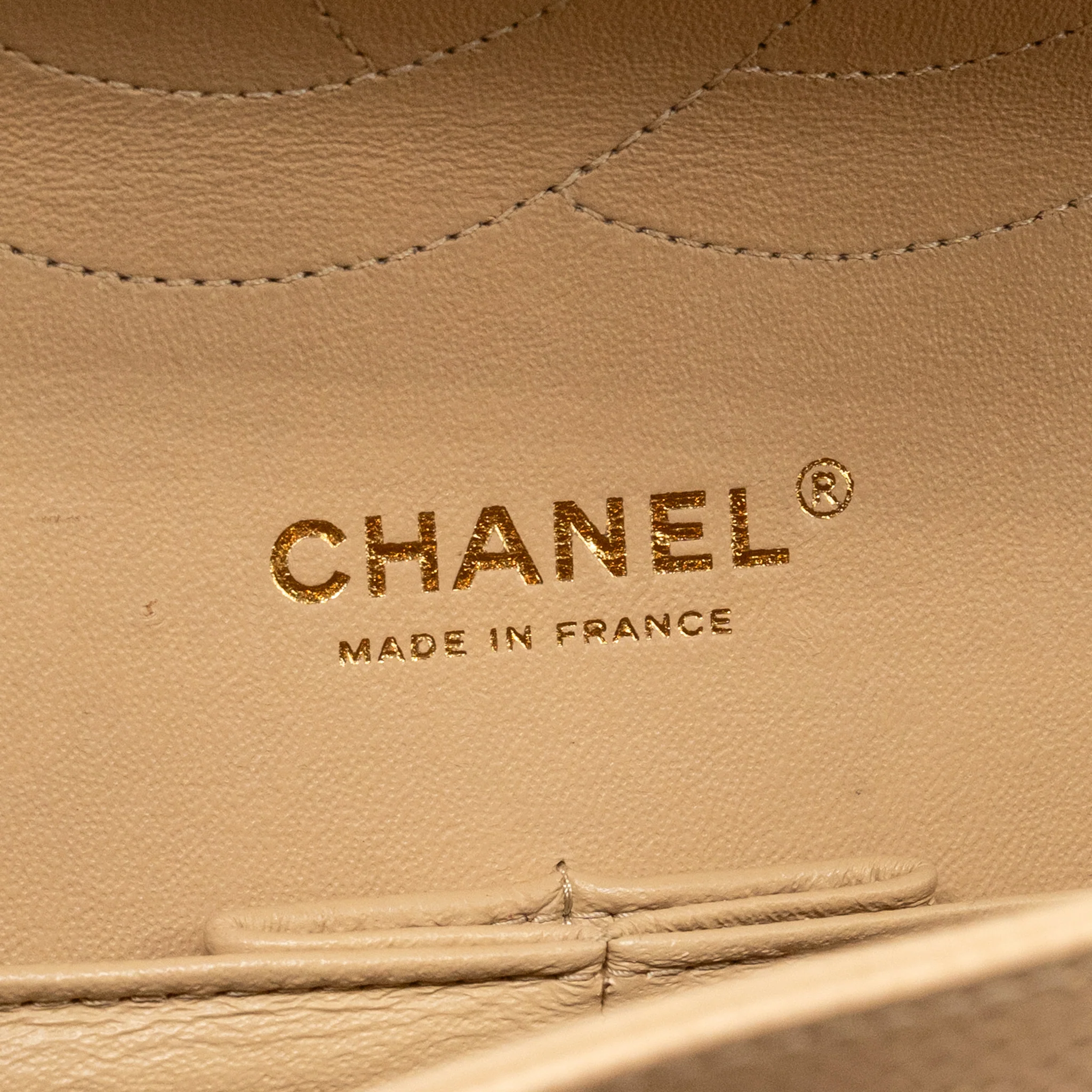 Chanel jumbo classic double flap bag caviar beige GHW (microchip) - Image 15