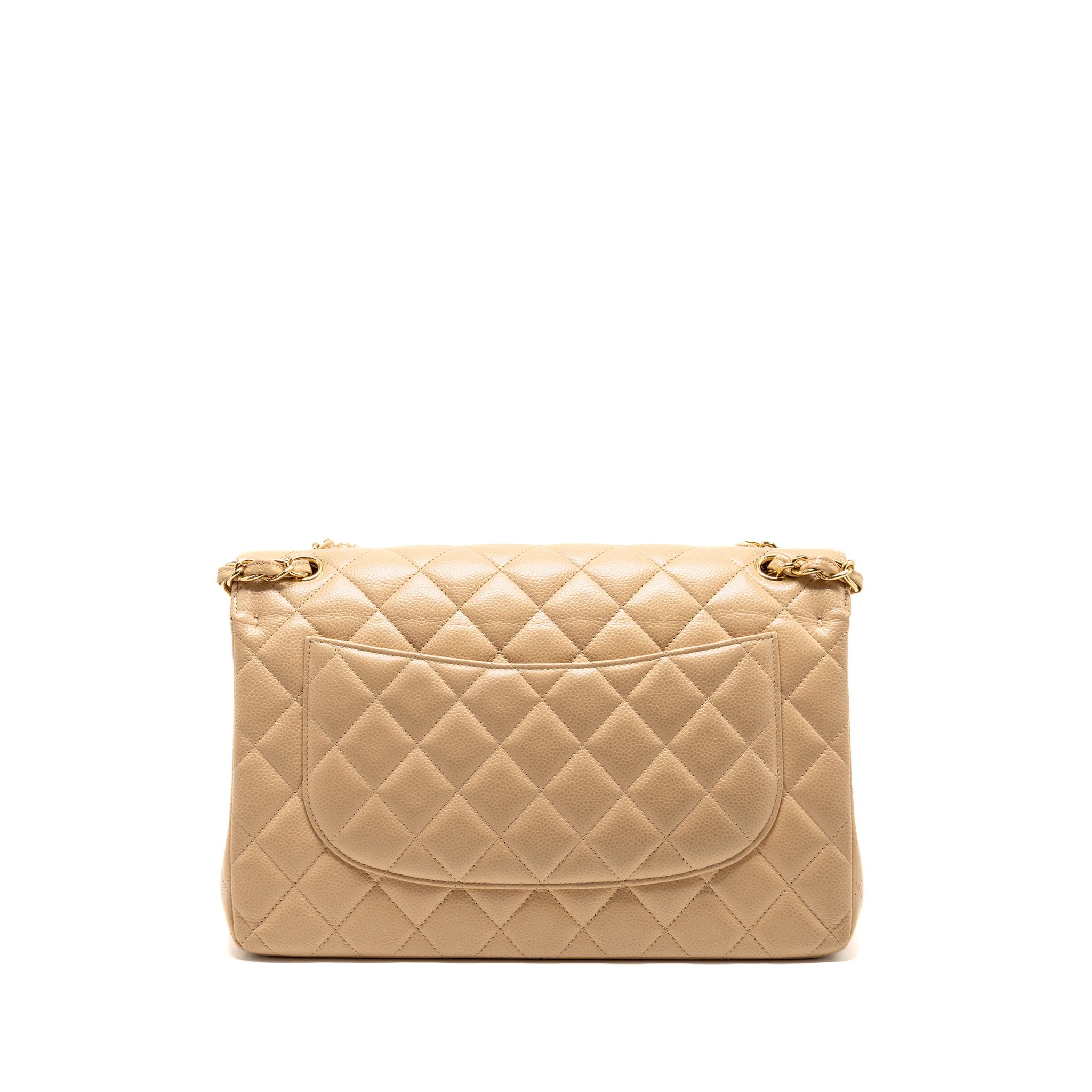 Chanel jumbo classic double flap bag caviar beige GHW (microchip) - Image 2
