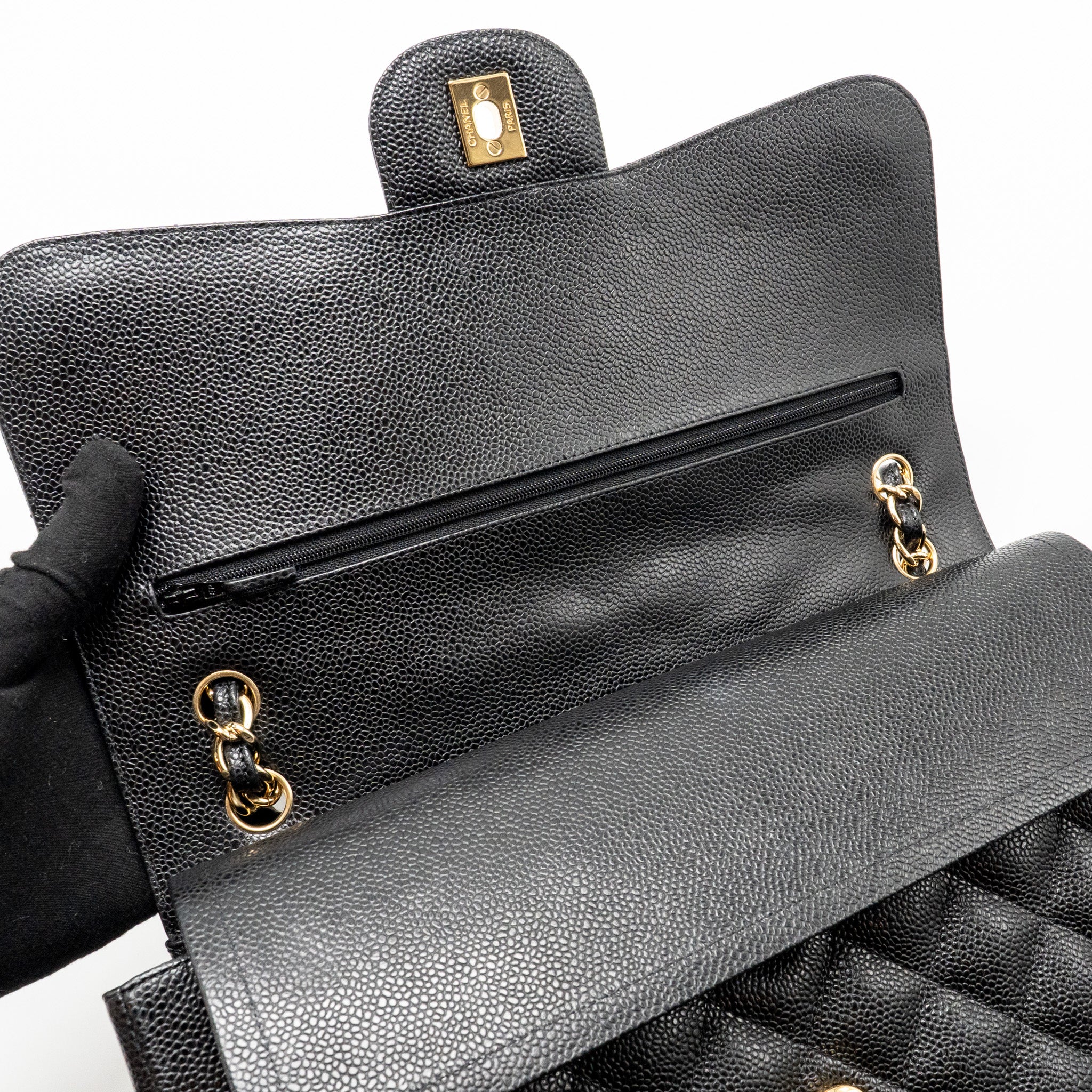 Chanel Jumbo Classic Double Flap Bag Caviar Black GHW - Image 14