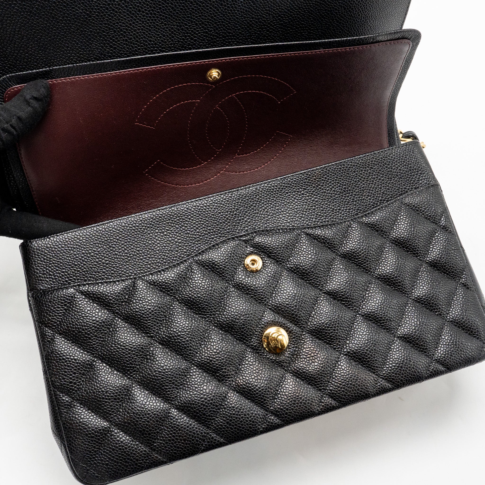 Chanel Jumbo Classic Double Flap Bag Caviar Black GHW - Image 13