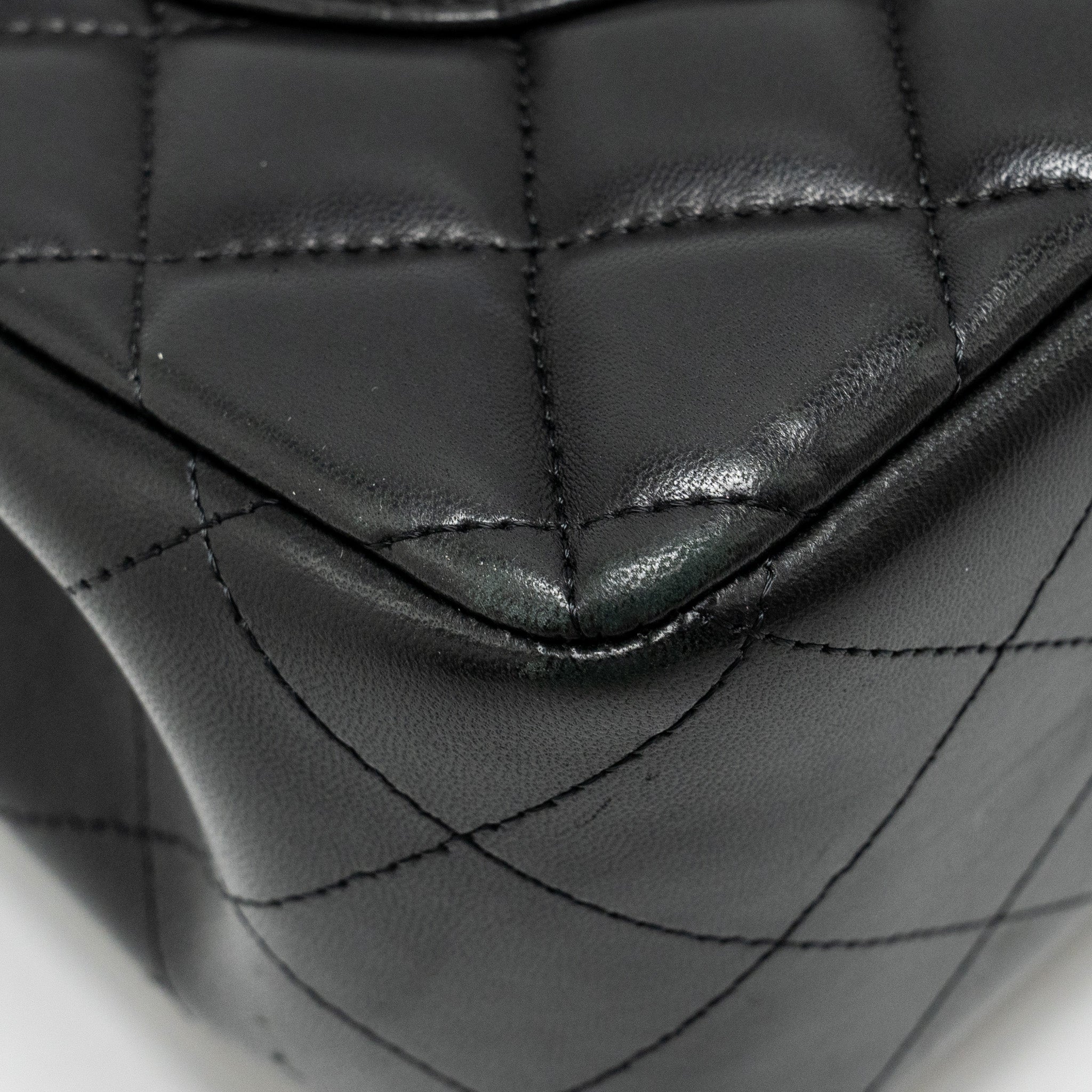 Chanel Jumbo Classic Double Flap Bag Lambskin BLACK GHW - Image 11
