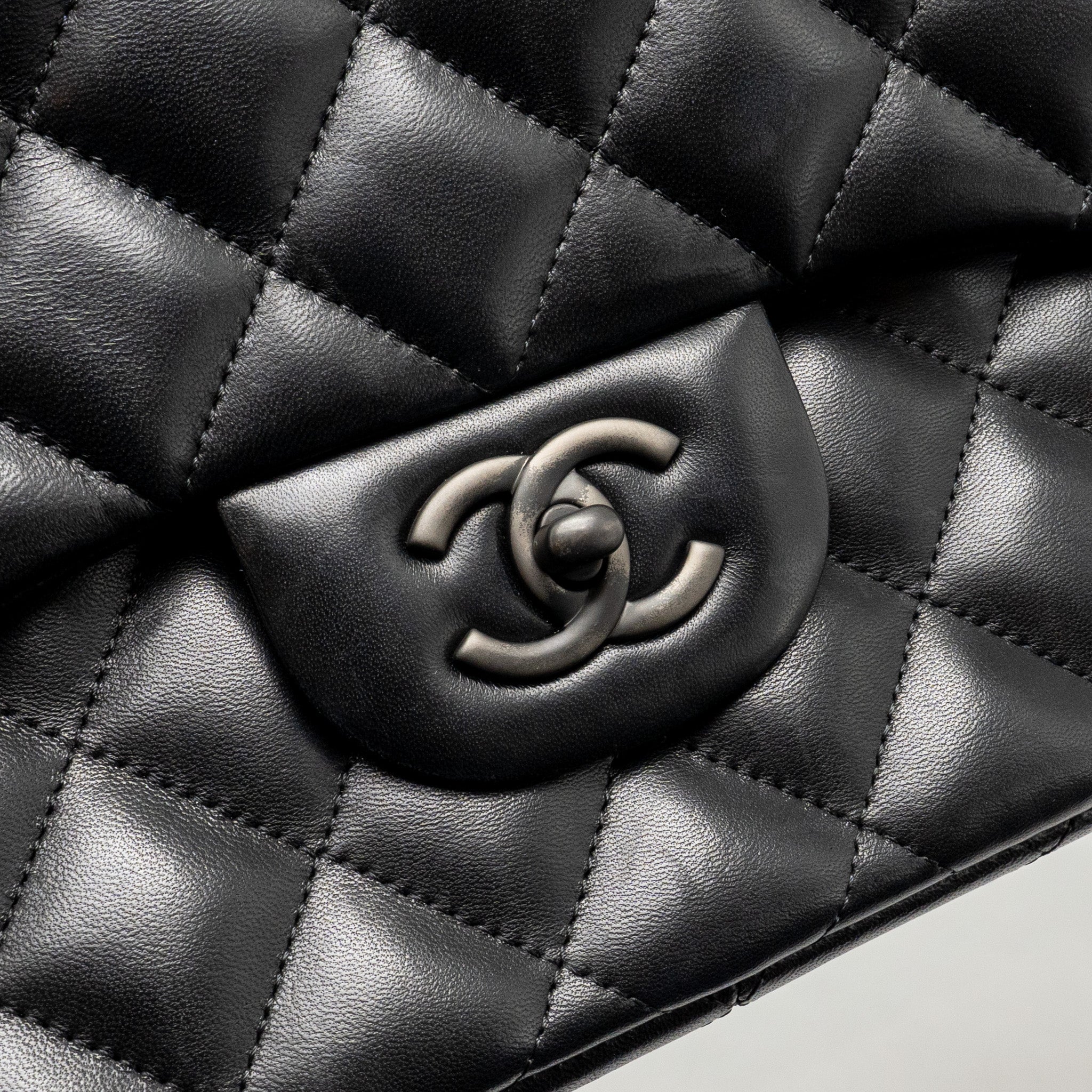 Chanel Jumbo Classic Double Flap Bag Lambskin So Black - Image 12