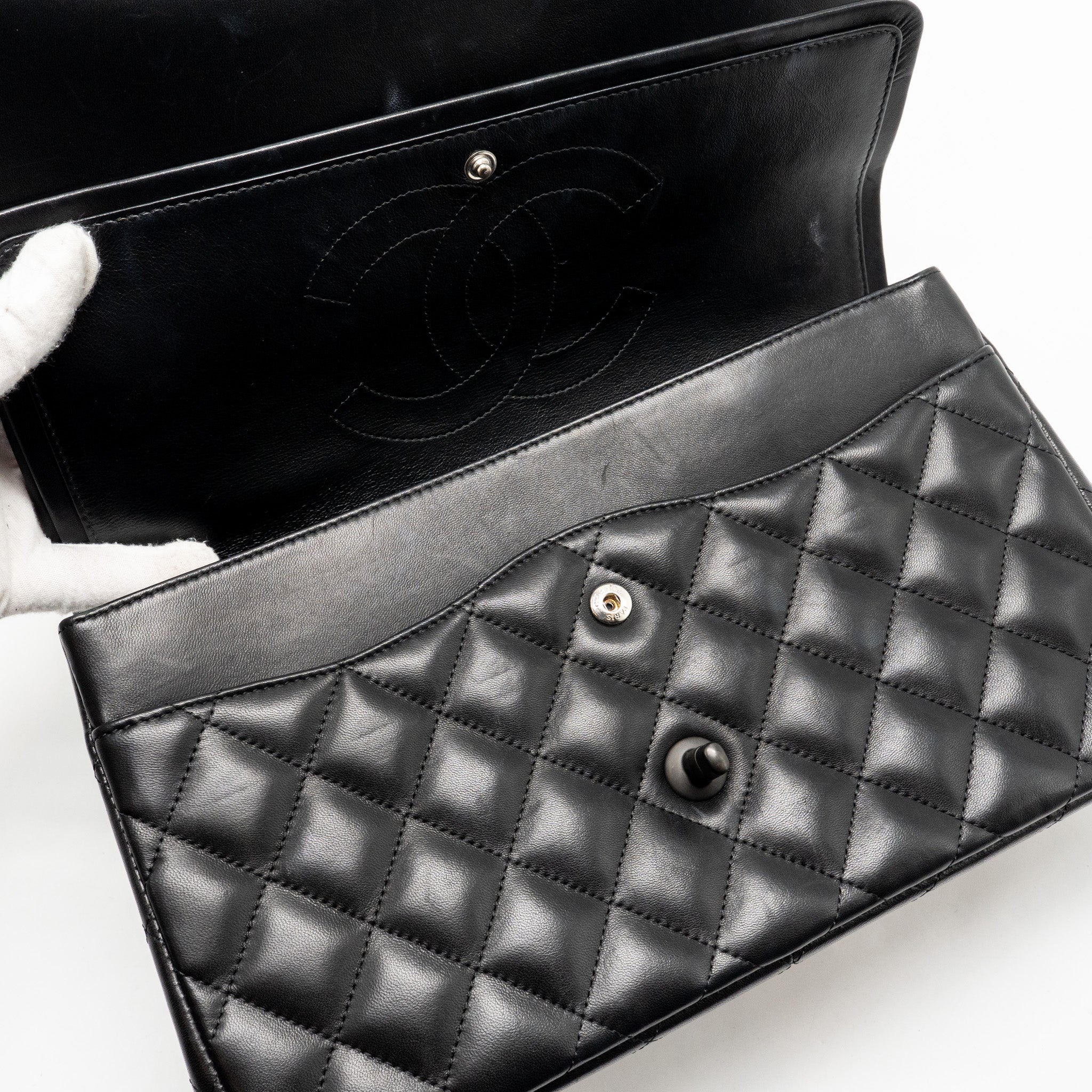 Chanel Jumbo Classic Double Flap Bag Lambskin So Black - Image 14