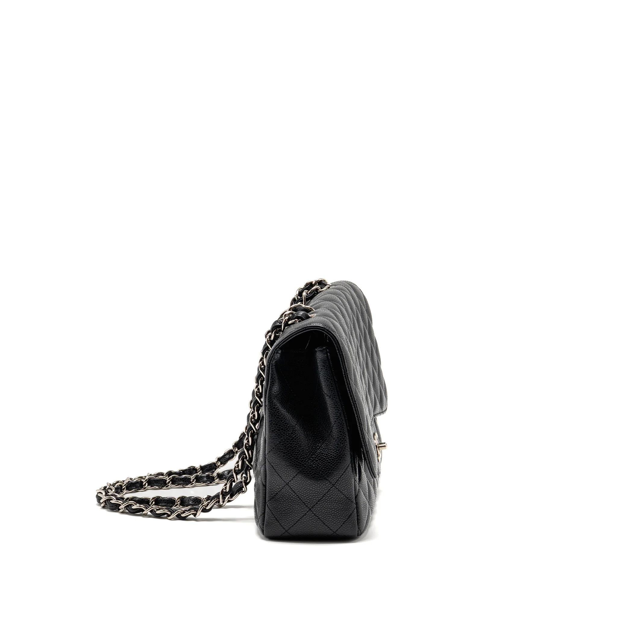 Chanel Jumbo Classic Single Flap Bag Caviar Black SHW - Image 3