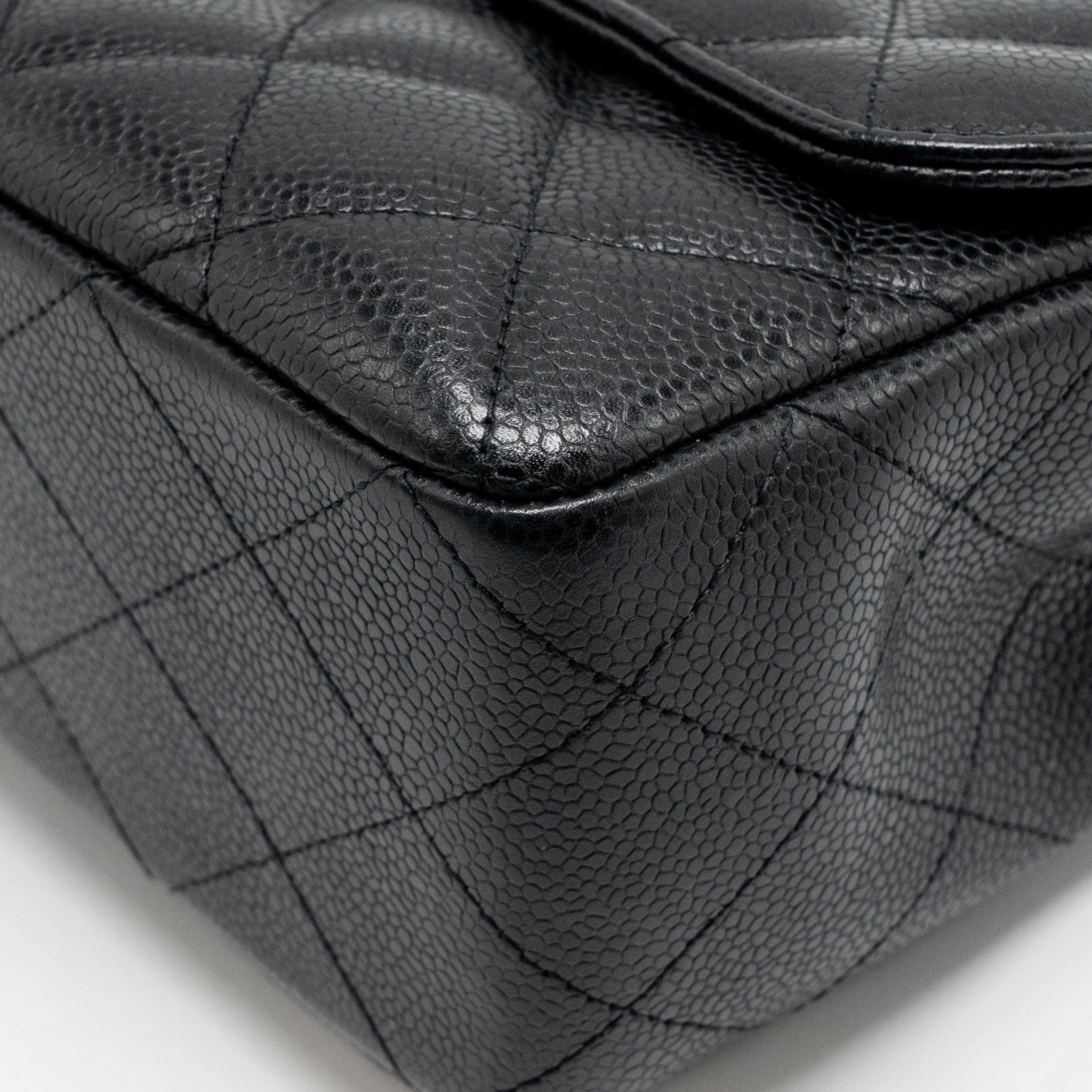 Chanel Jumbo Classic Single Flap Bag Caviar Black SHW - Image 8