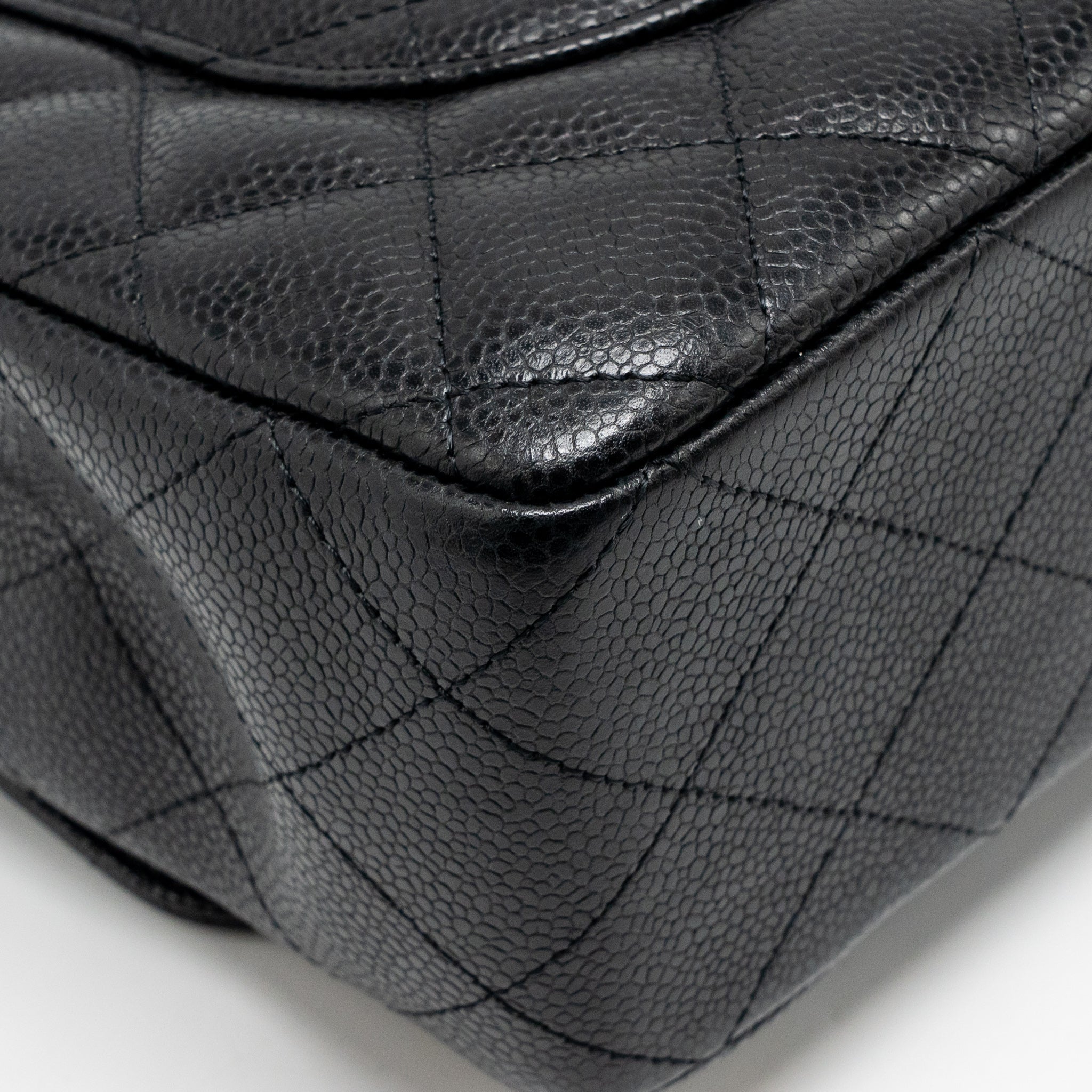 Chanel Jumbo Classic Single Flap Bag Caviar Black SHW - Image 9