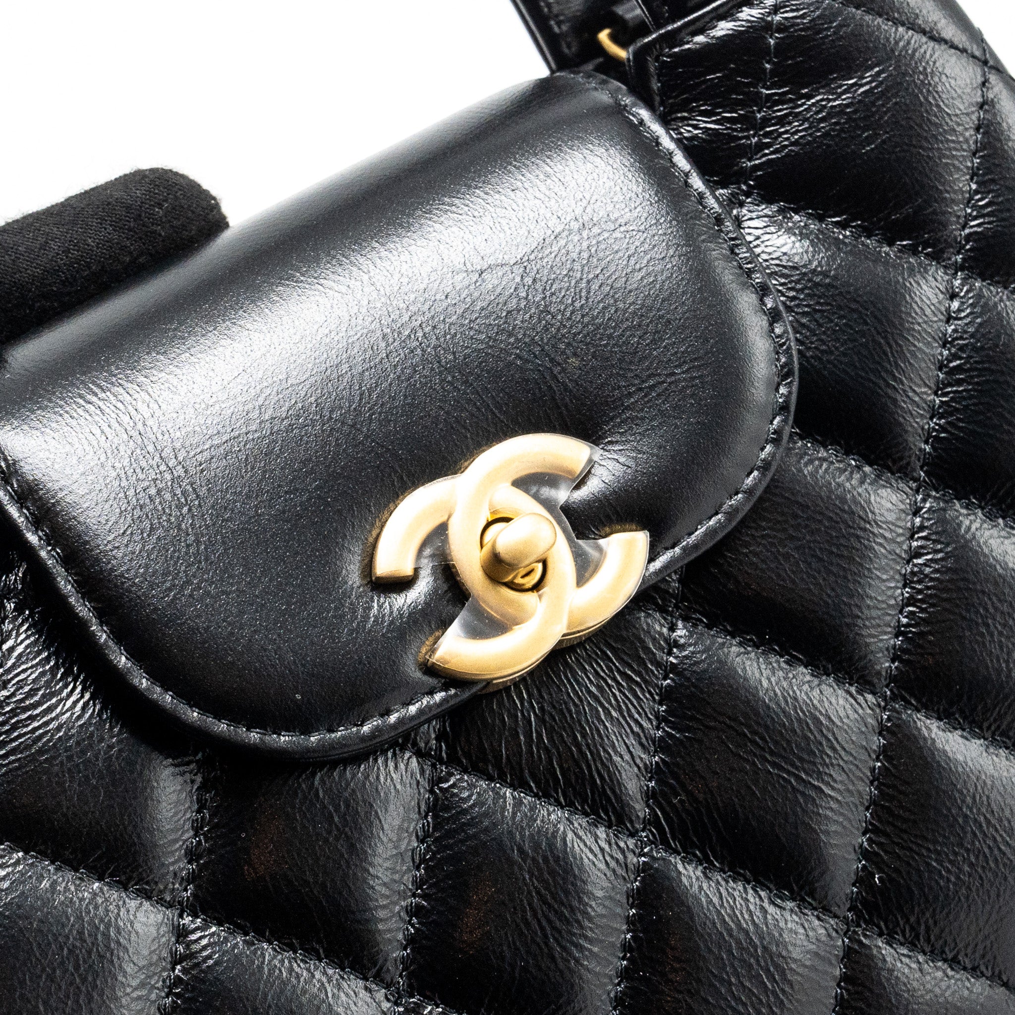 Chanel Mini Kelly Shopping Tote Bag Calfskin Black GHW (Microchip) - Image 12