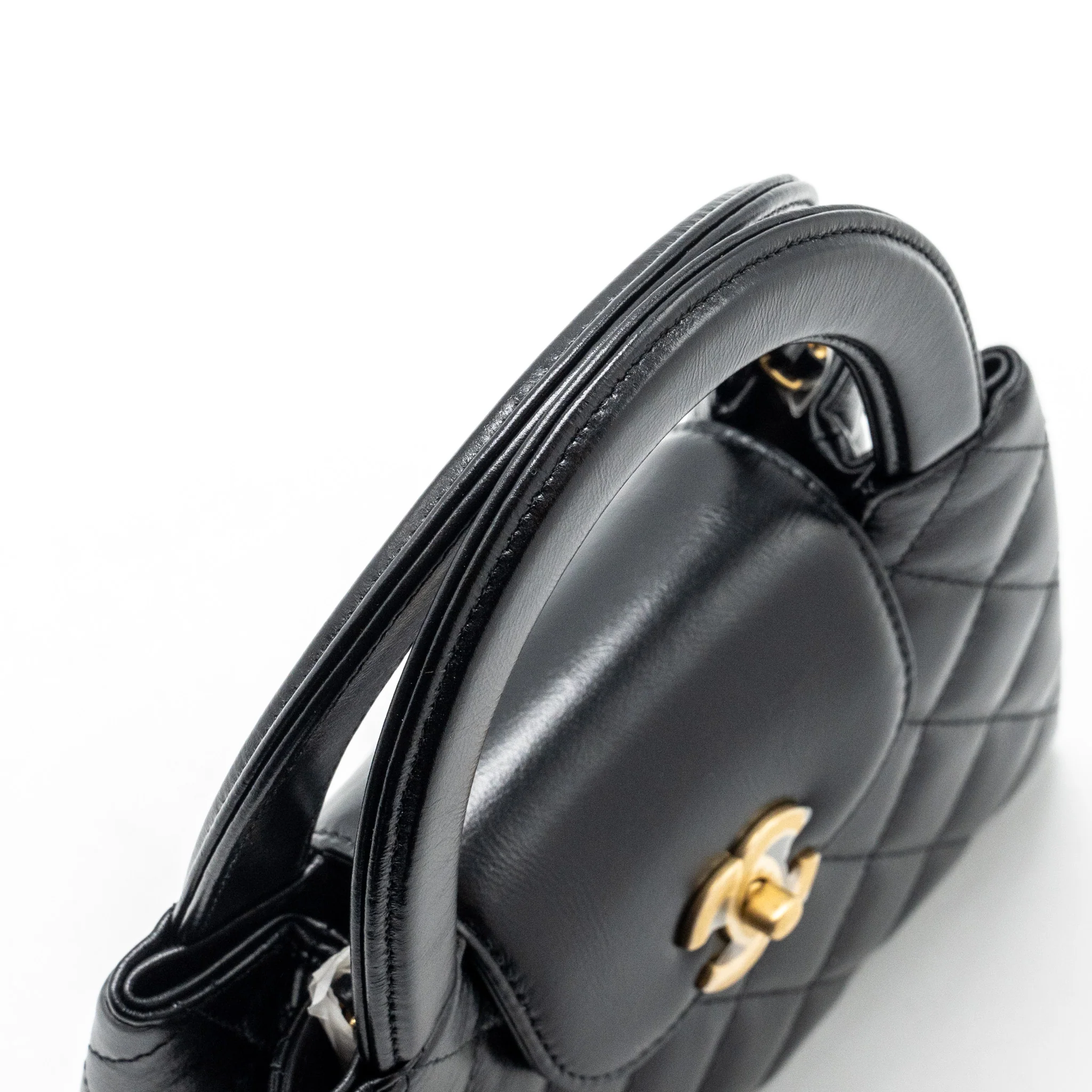 Chanel Mini Kelly Shopping Tote Bag Calfskin Black GHW (Microchip) - Image 13