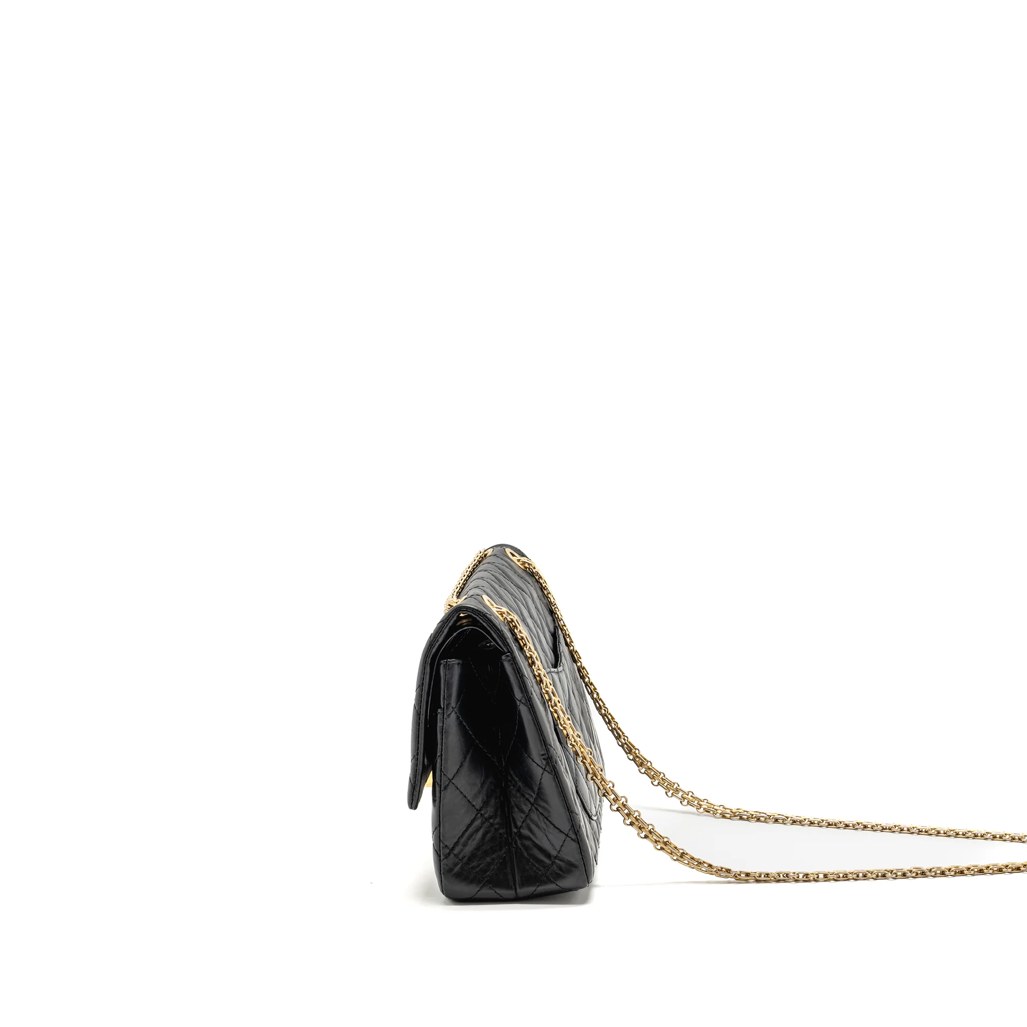 CHANEL Large 2.55 226 Reissue Double Flap Bag Aged Calfskin Black GHW - Image 4