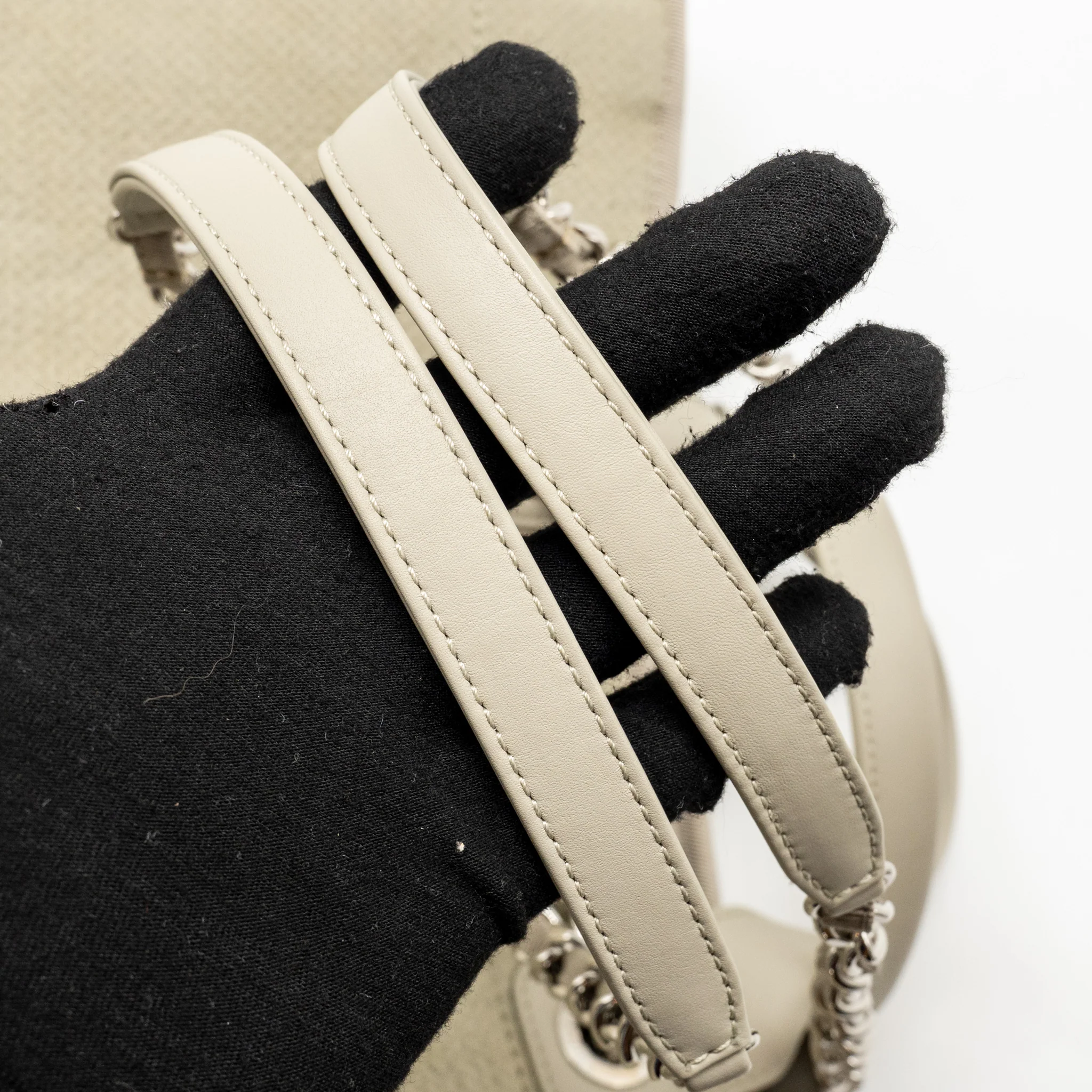Chanel Large Deauville Tote Bag Canvas/Leather Grey SHW (Microchip) - Image 16
