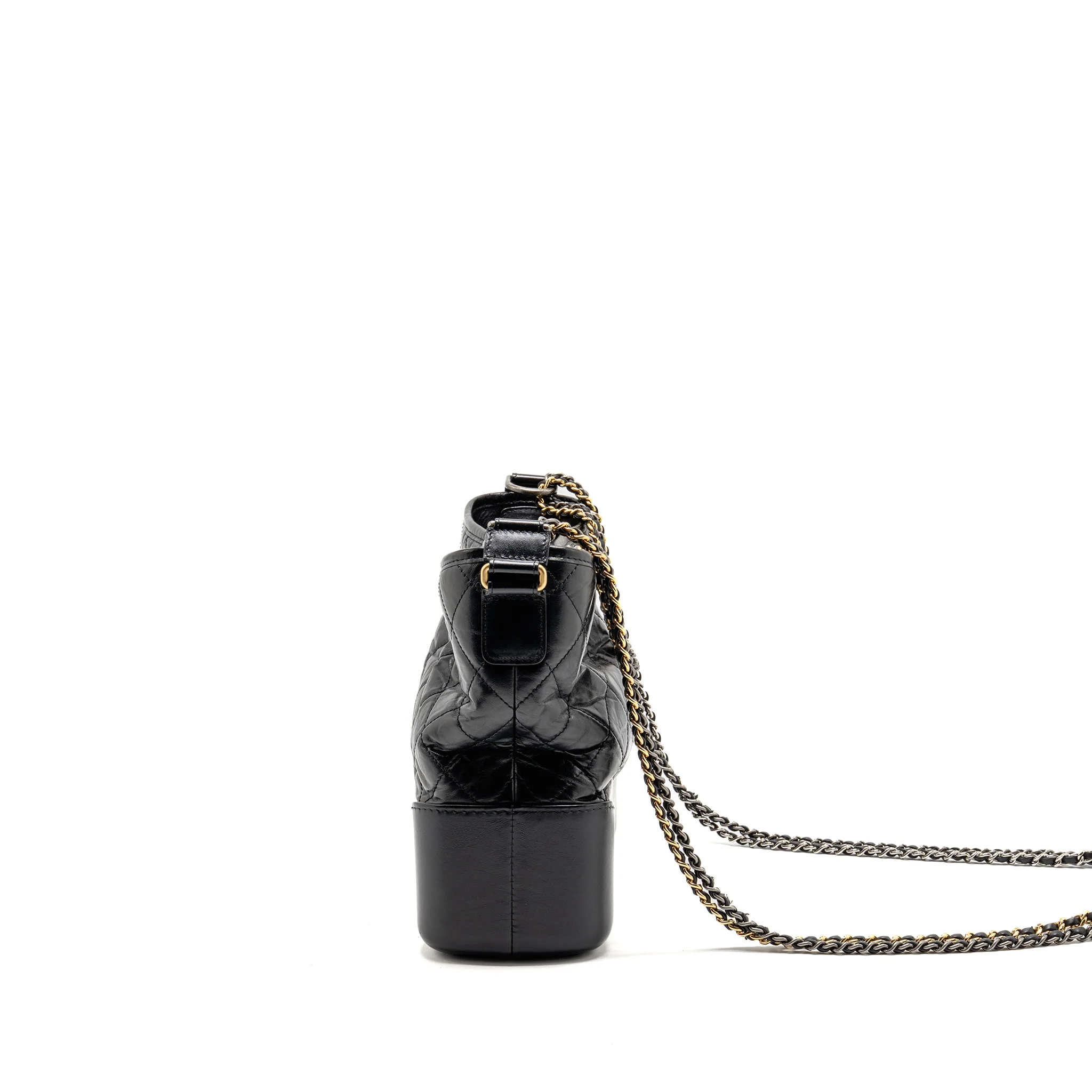 Chanel Large Gabrielle Hobo Bag Aged Calfskin black Multicolour Hardware - Image 4