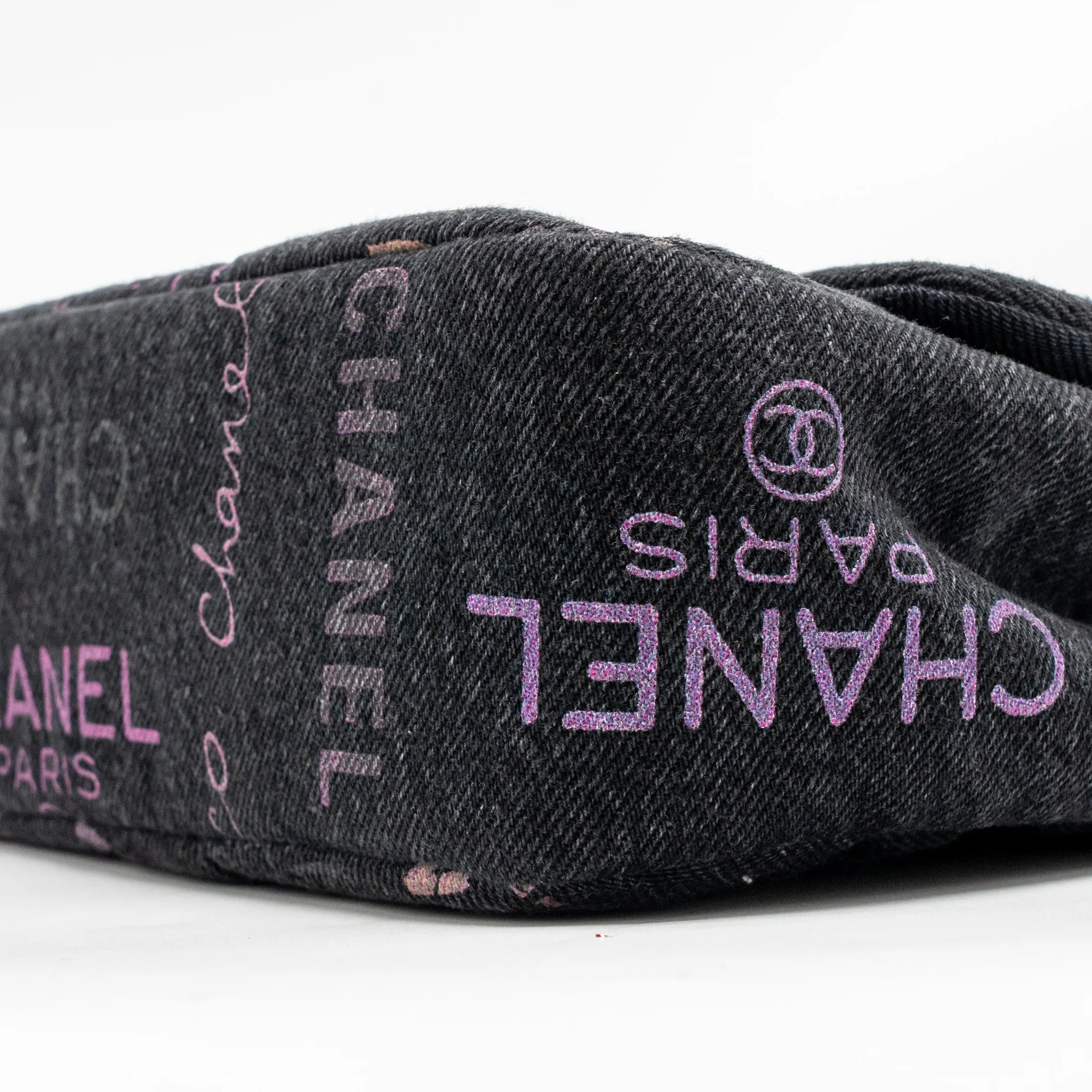 Chanel Large Mood Flap Bag Denim Black/Multicolour GHW (Microchip) - Image 8