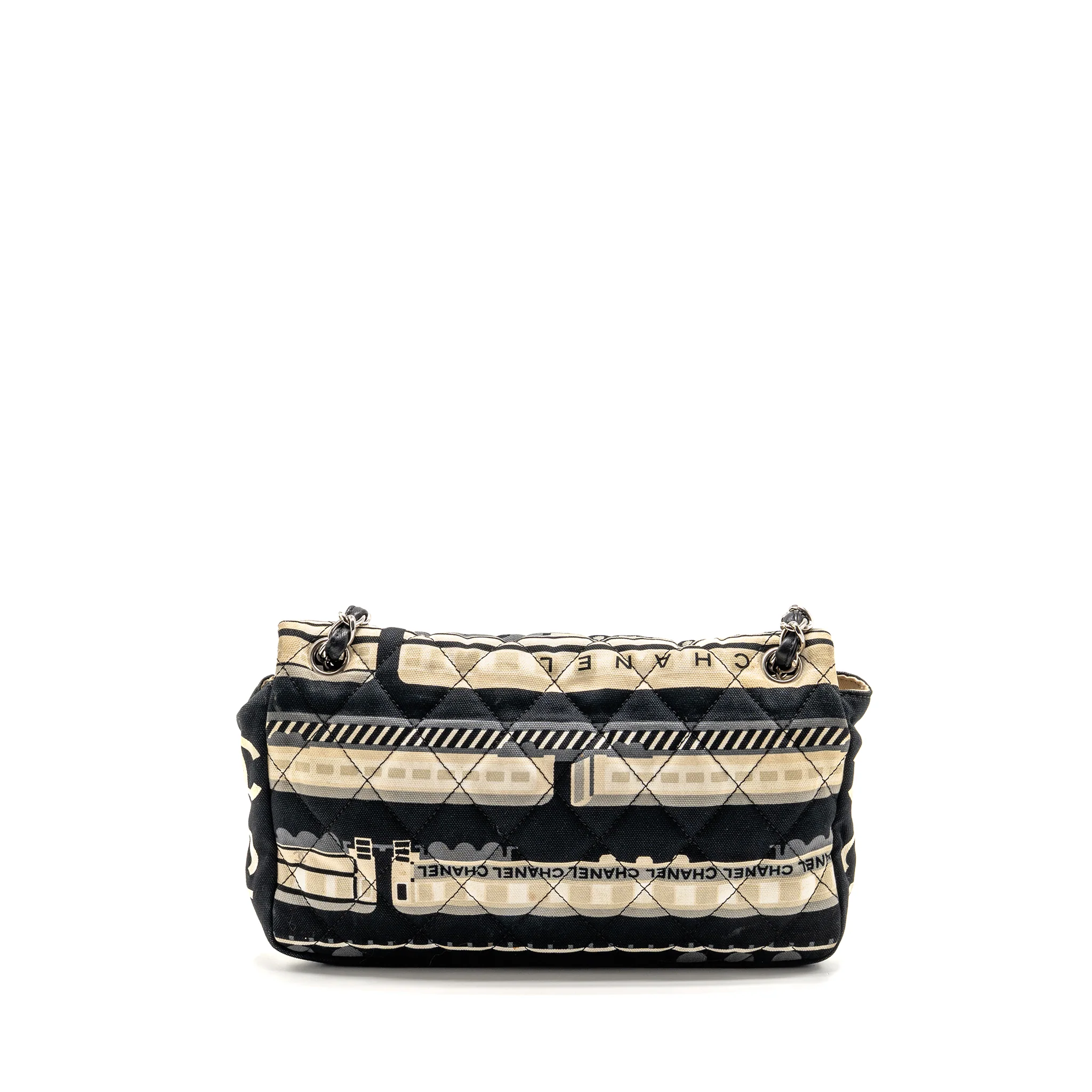 Chanel Le Train Flap Bag Fabric Multicolour SHW - Image 2