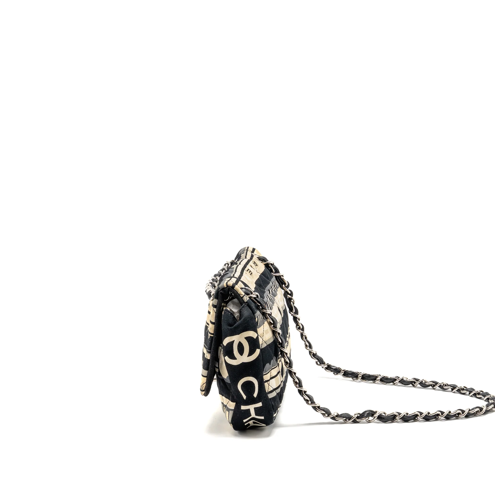 Chanel Le Train Flap Bag Fabric Multicolour SHW - Image 4