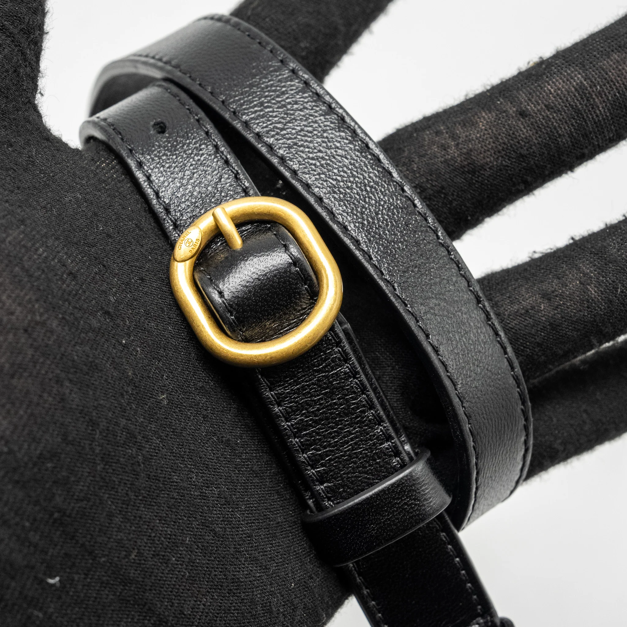 Chanel Letter Logo Detailed Waist Bag Lambskin Black GHW (Microchip) - Image 10