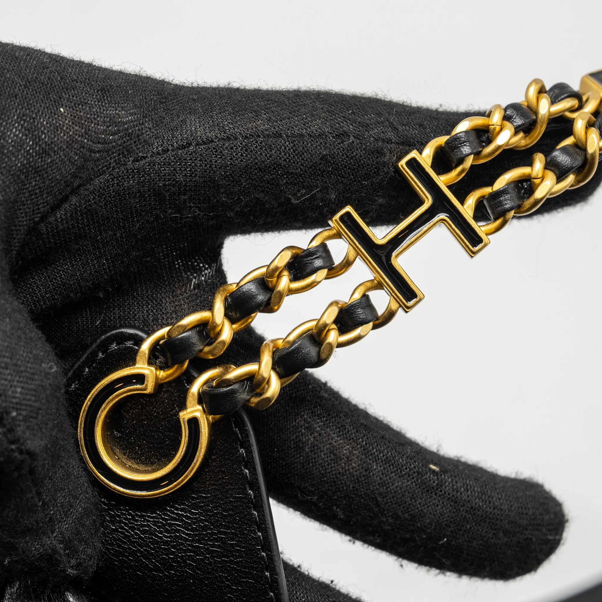 Chanel Letter Logo Detailed Waist Bag Lambskin Black GHW (Microchip) - Image 9