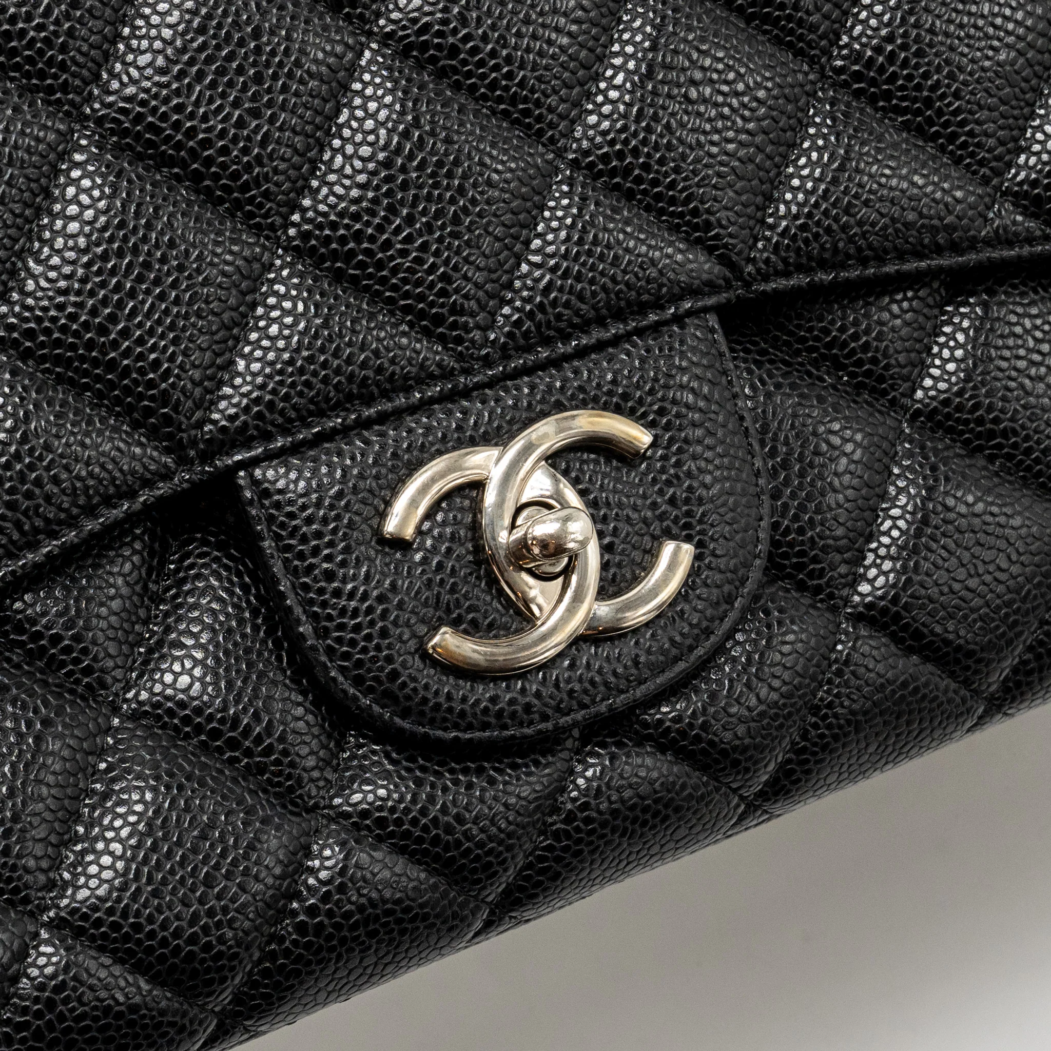 Chanel Maxi Classic Double Flap Bag Caviar Black SHW - Image 12