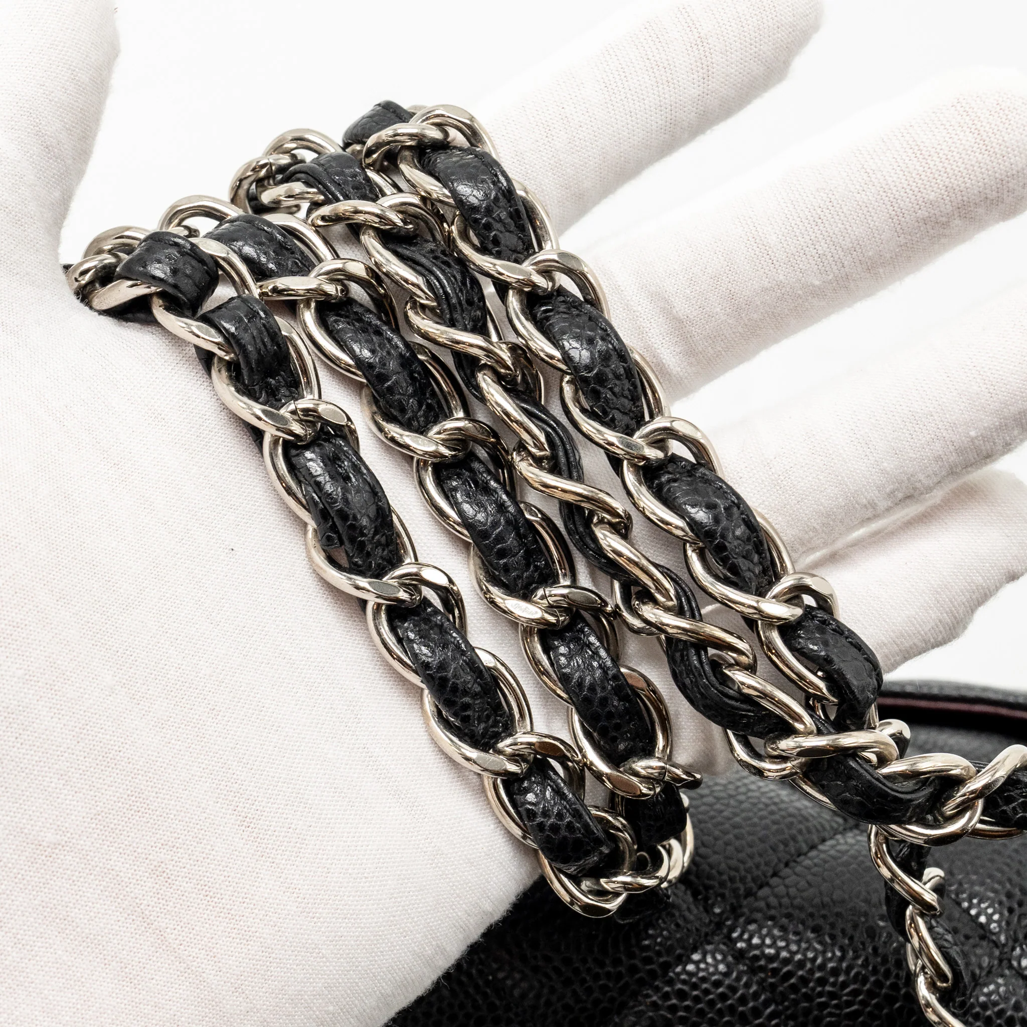 Chanel Maxi Classic Double Flap Bag Caviar Black SHW - Image 19